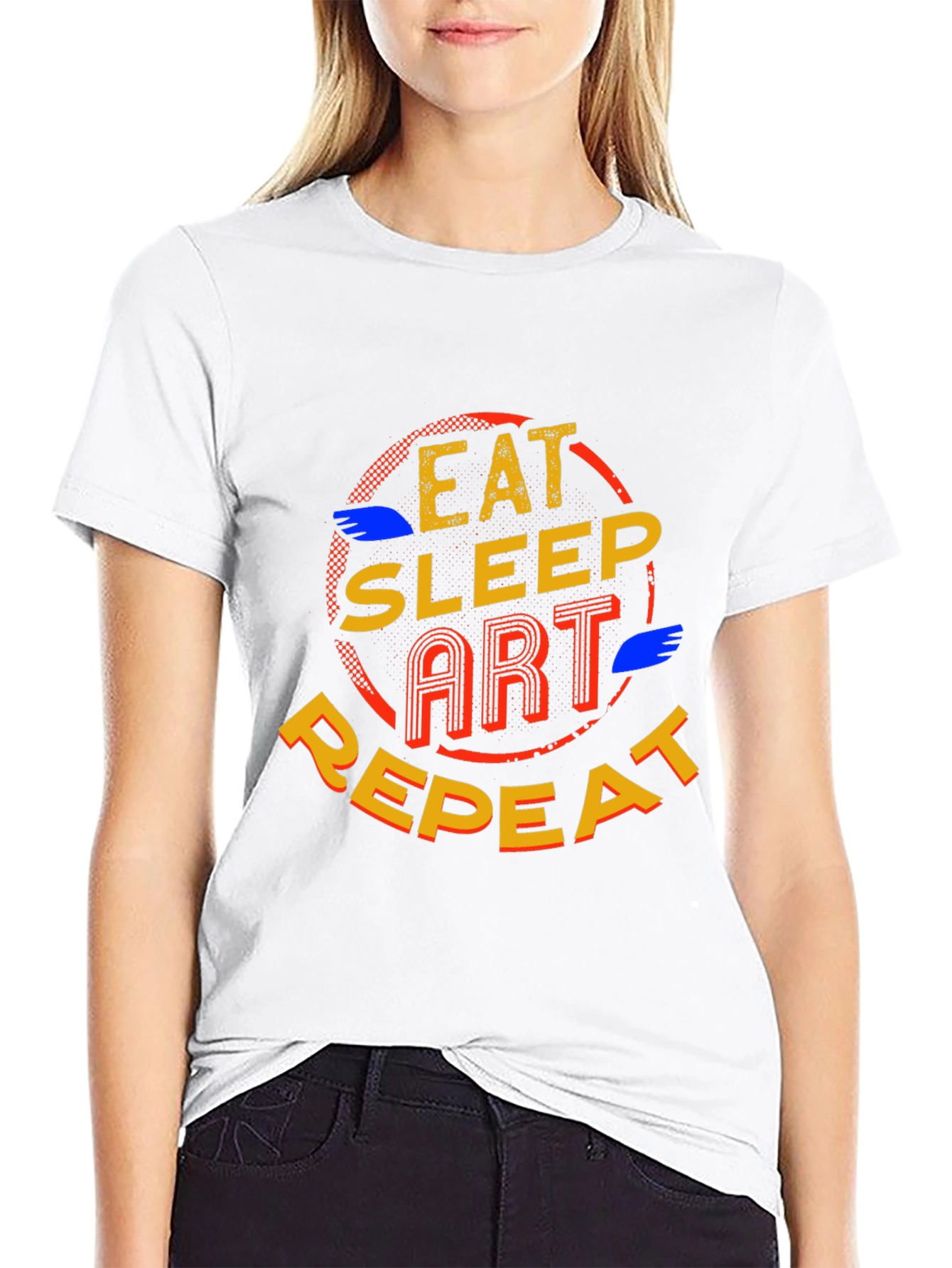 Eat Sleep Art Repeat Graphic Tee