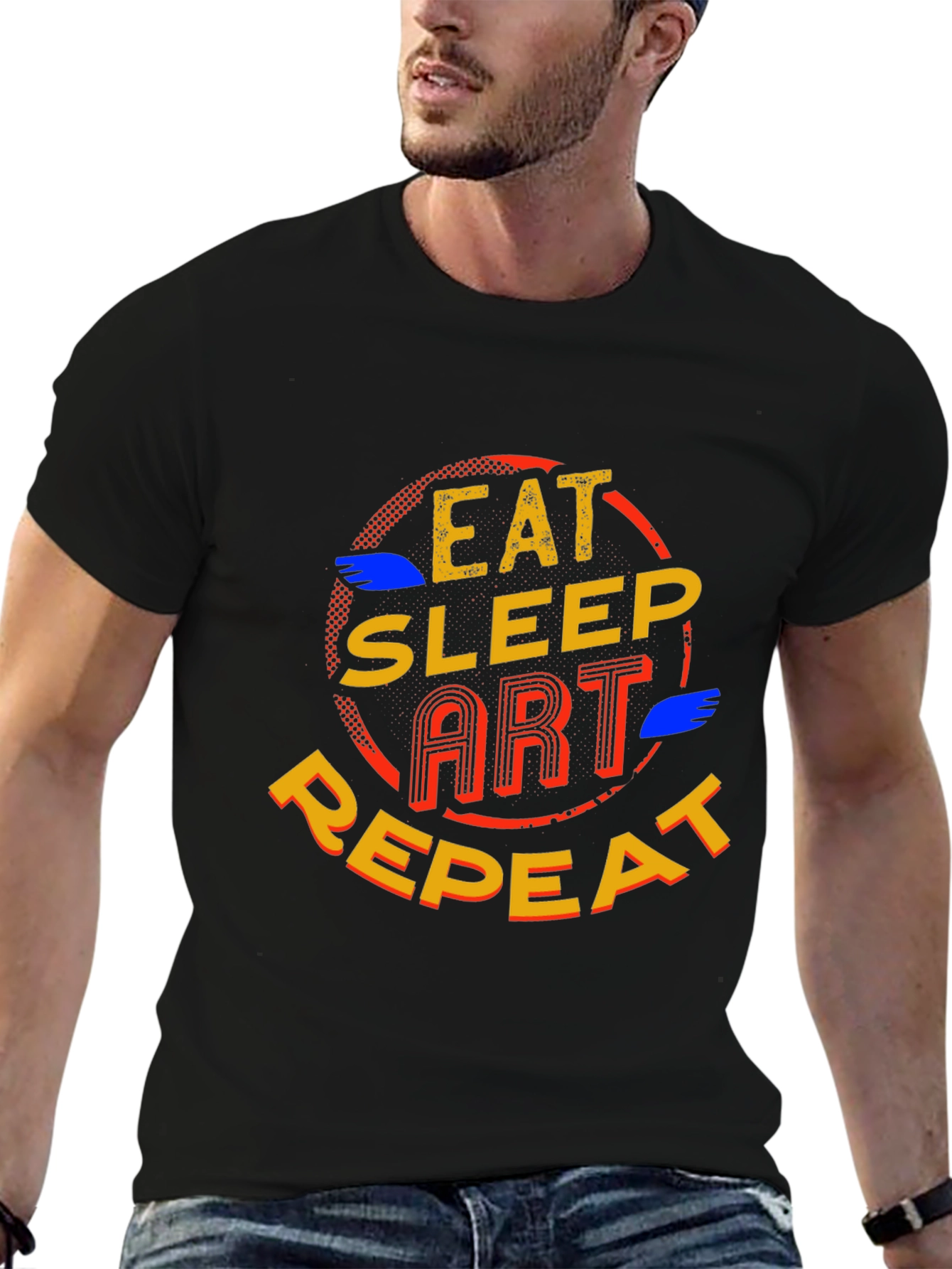 Eat Sleep Art Repeat Graphic Tee
