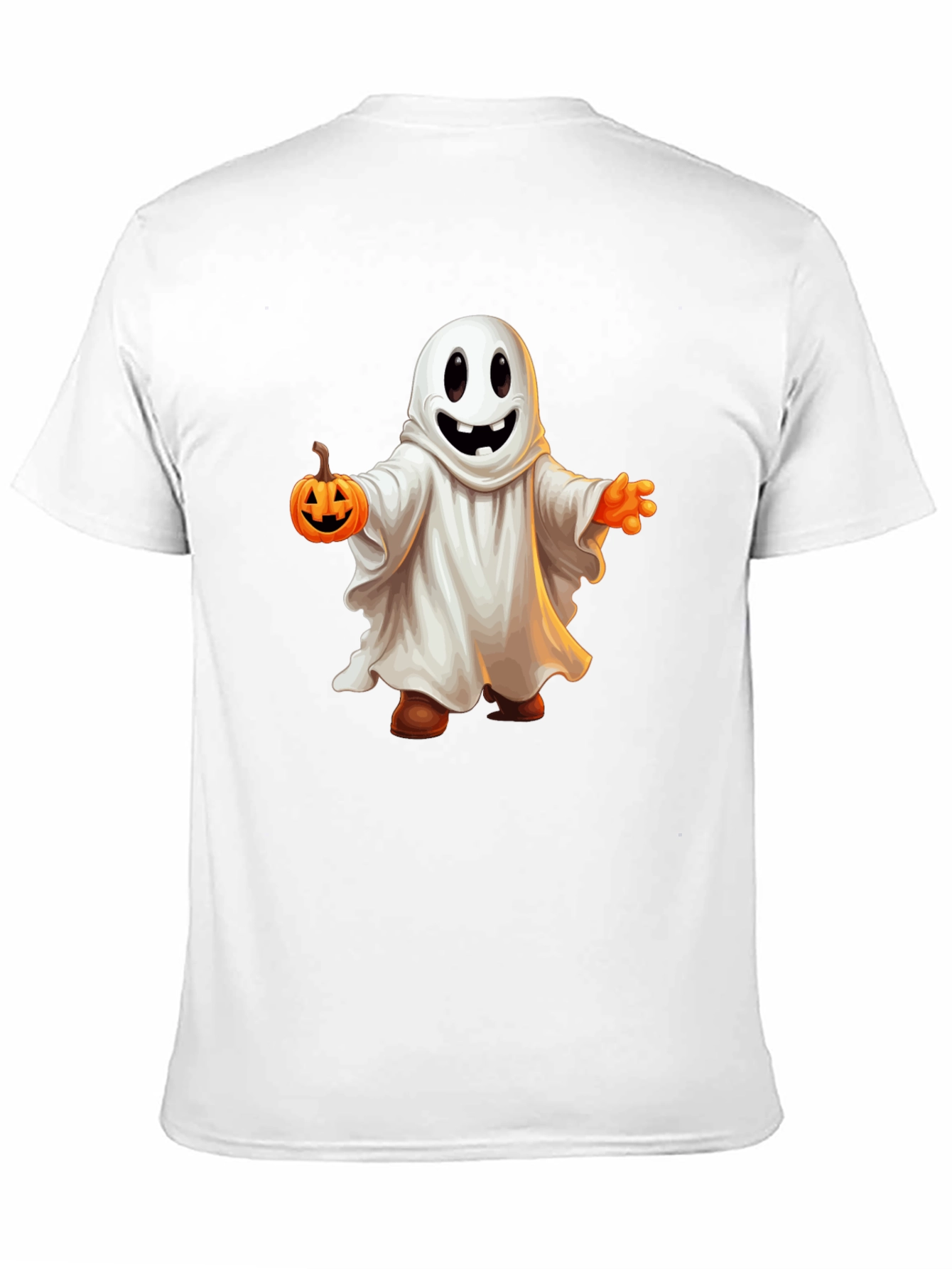 Spooky Season Ghost Holding Pumpkin T-Shirt