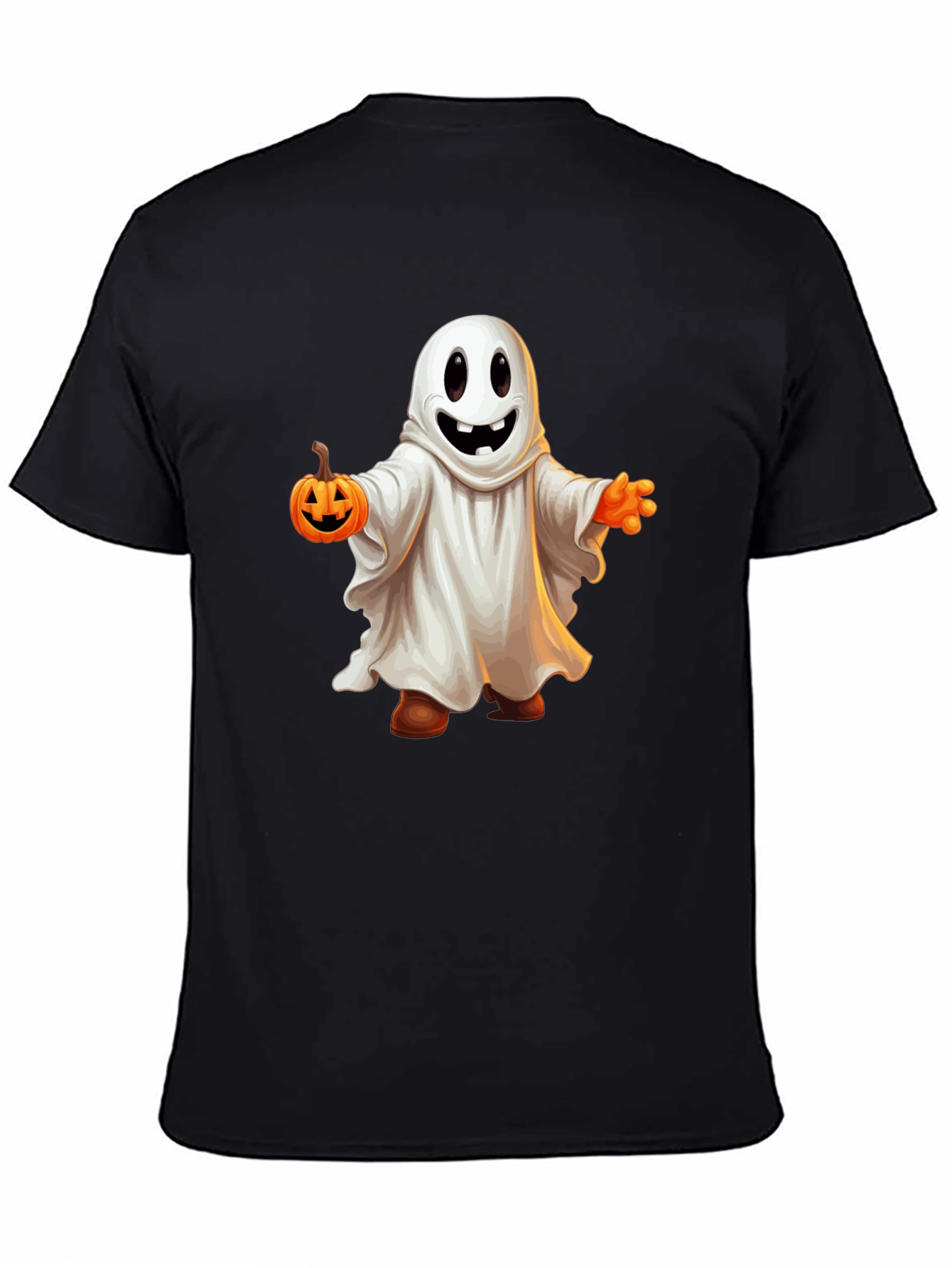 Spooky Season Ghost Holding Pumpkin T-Shirt