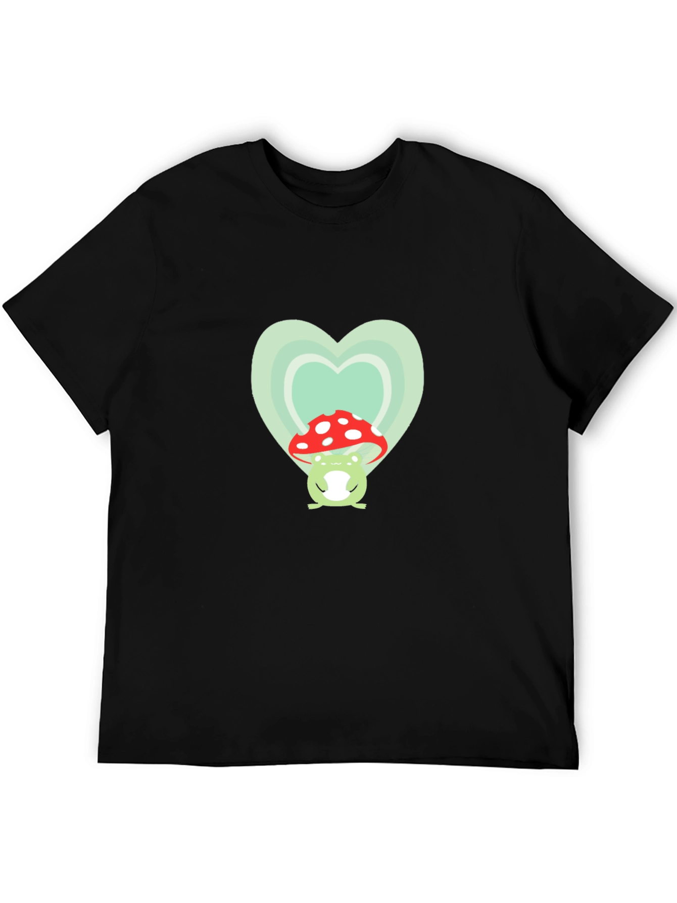 Frog Mushroom Heart Graphic Tee