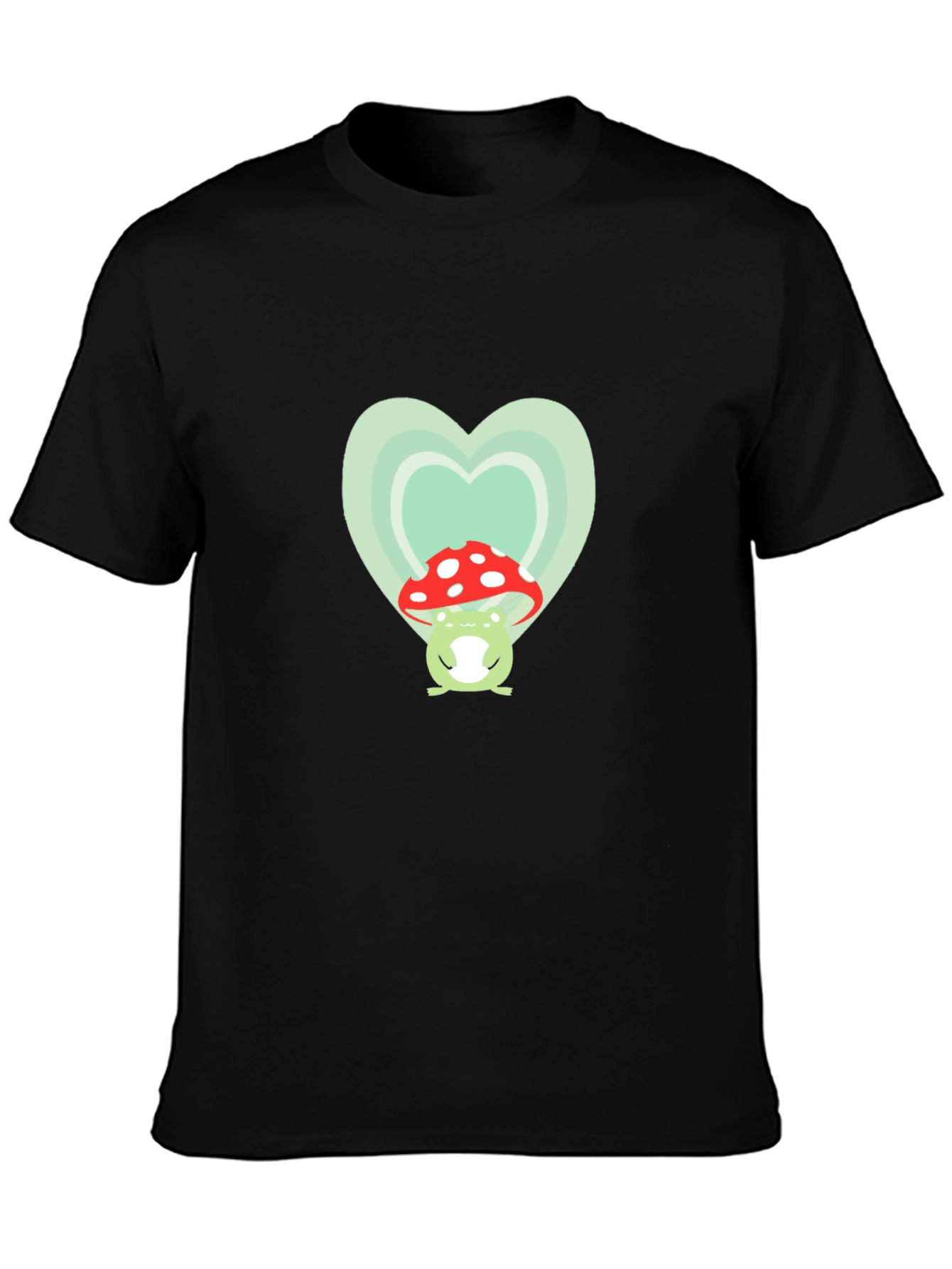 Frog Mushroom Heart Graphic Tee
