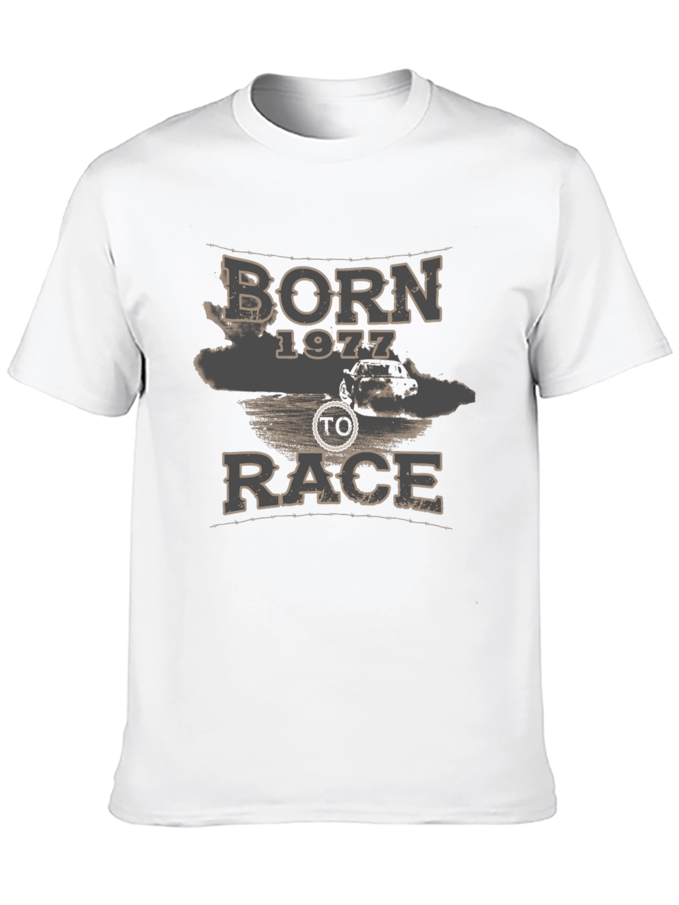 Born 1977 To Race Graphic Tee - Black