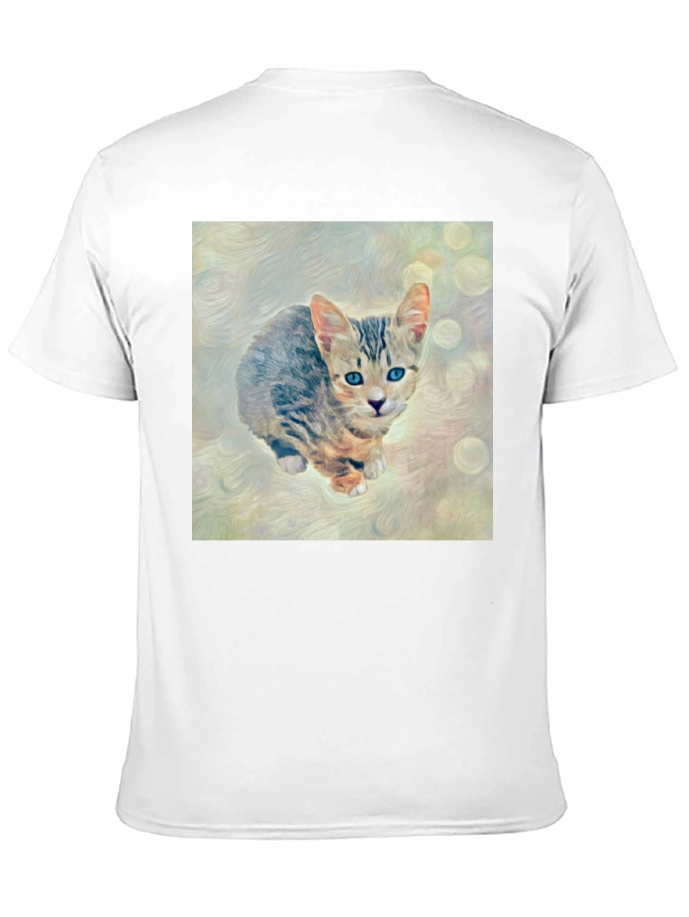Cute Kitten Art Graphic Black T-Shirt