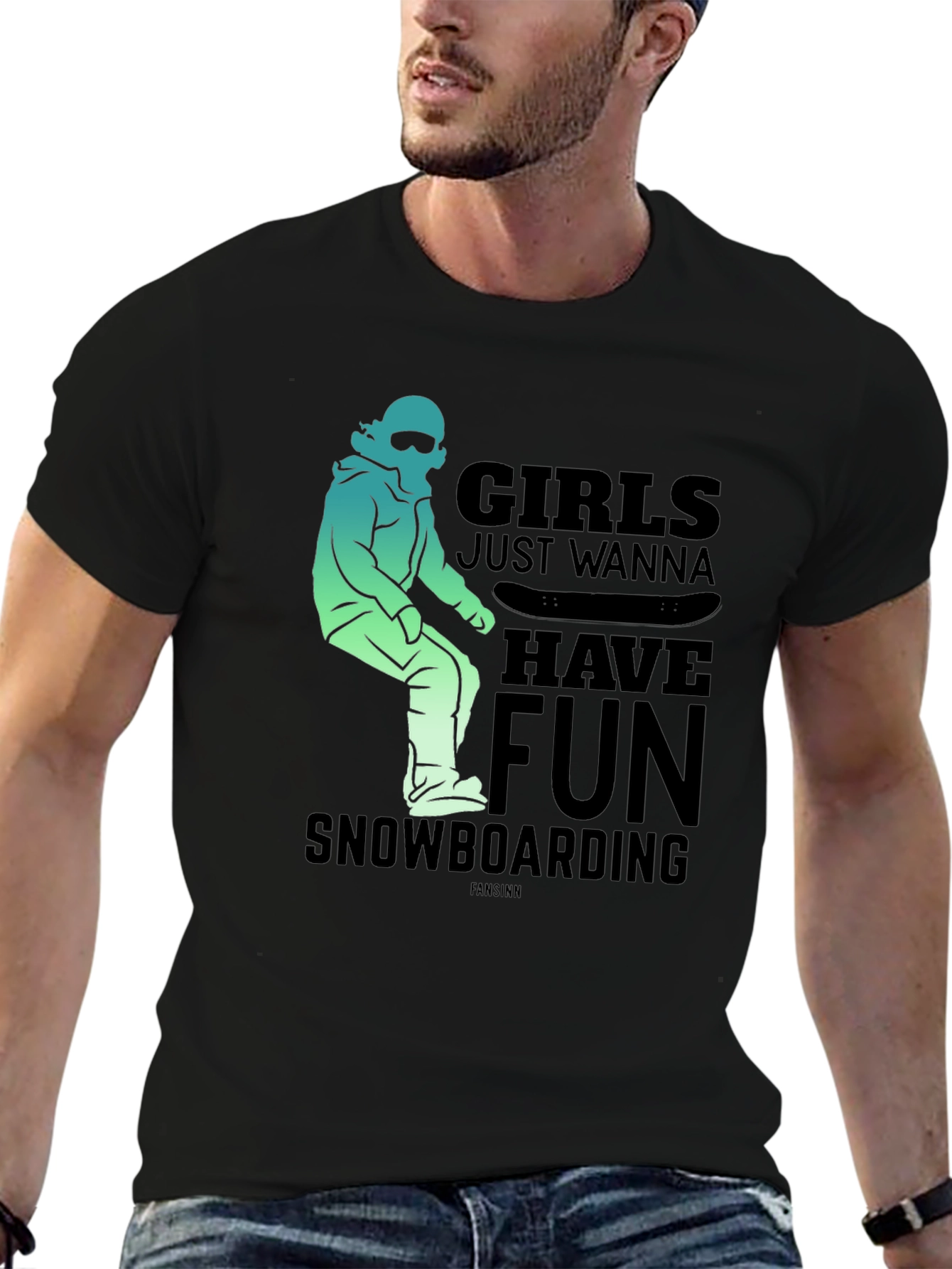 Girls Just Wanna Have Fun Snowboarding T-Shirt