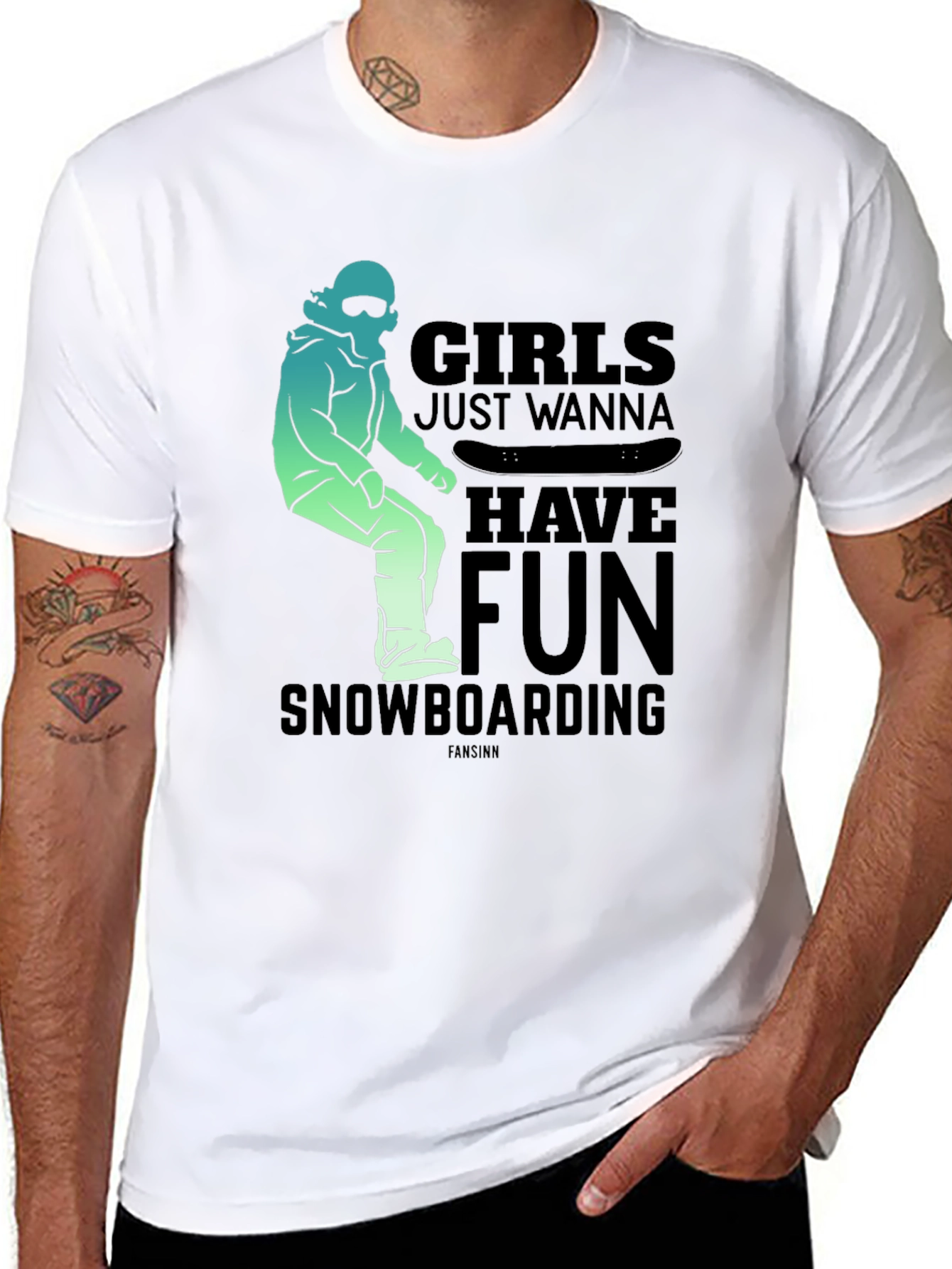 Girls Just Wanna Have Fun Snowboarding T-Shirt