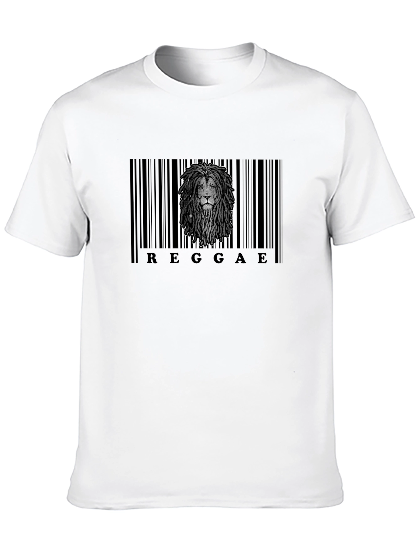 Reggae Lion Barcode Black T-Shirt