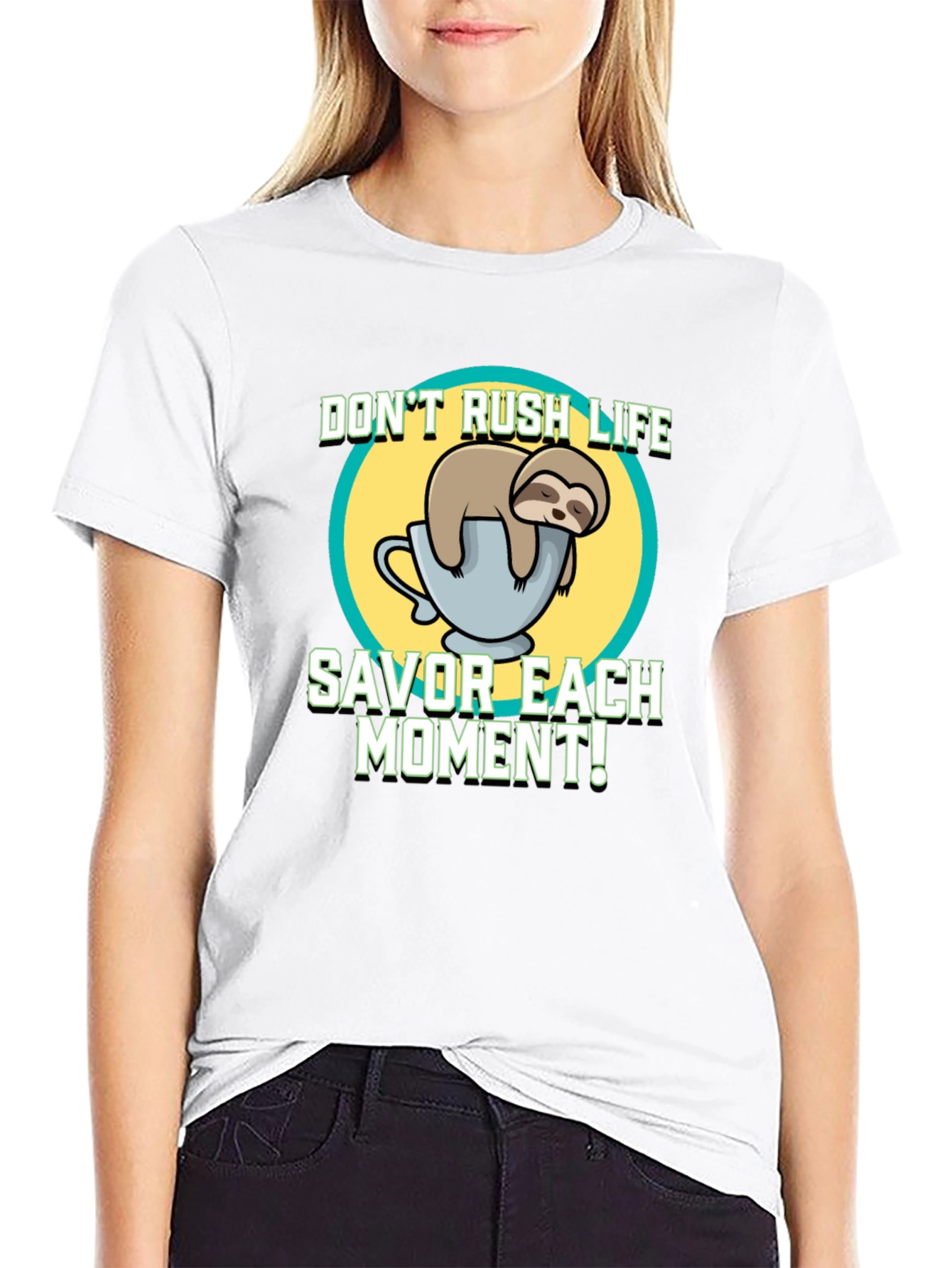 Sloth Savor the Moment T-Shirt - Relaxed Fit