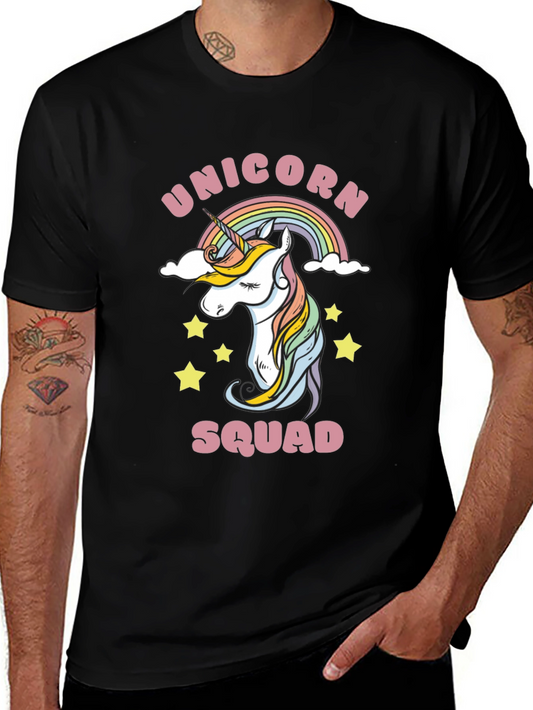 Unicorn Squad T-Shirt - Rainbow & Stars