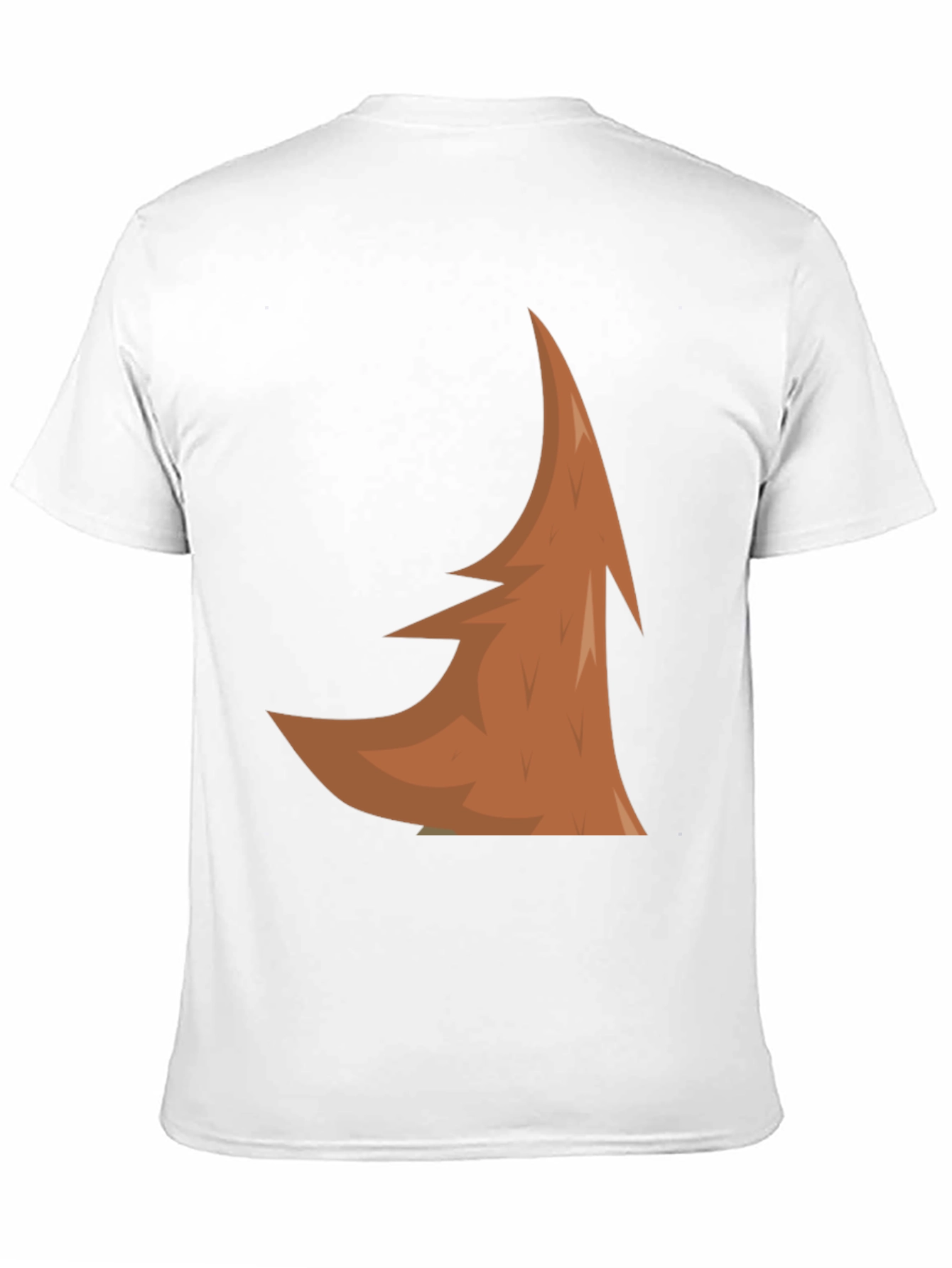 Abstract Brown Tree Design Black T-Shirt