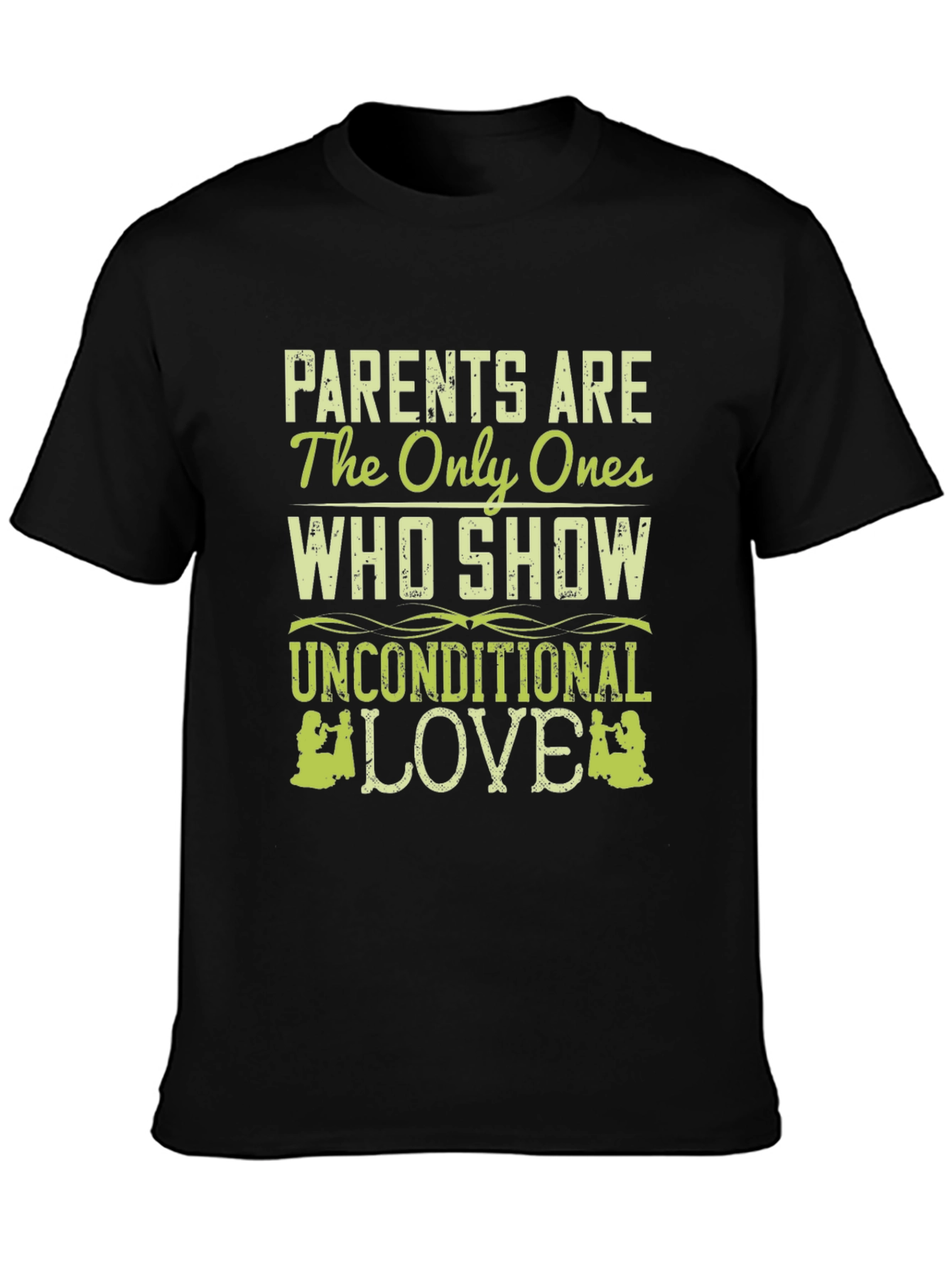 Parents Unconditional Love Black Tee