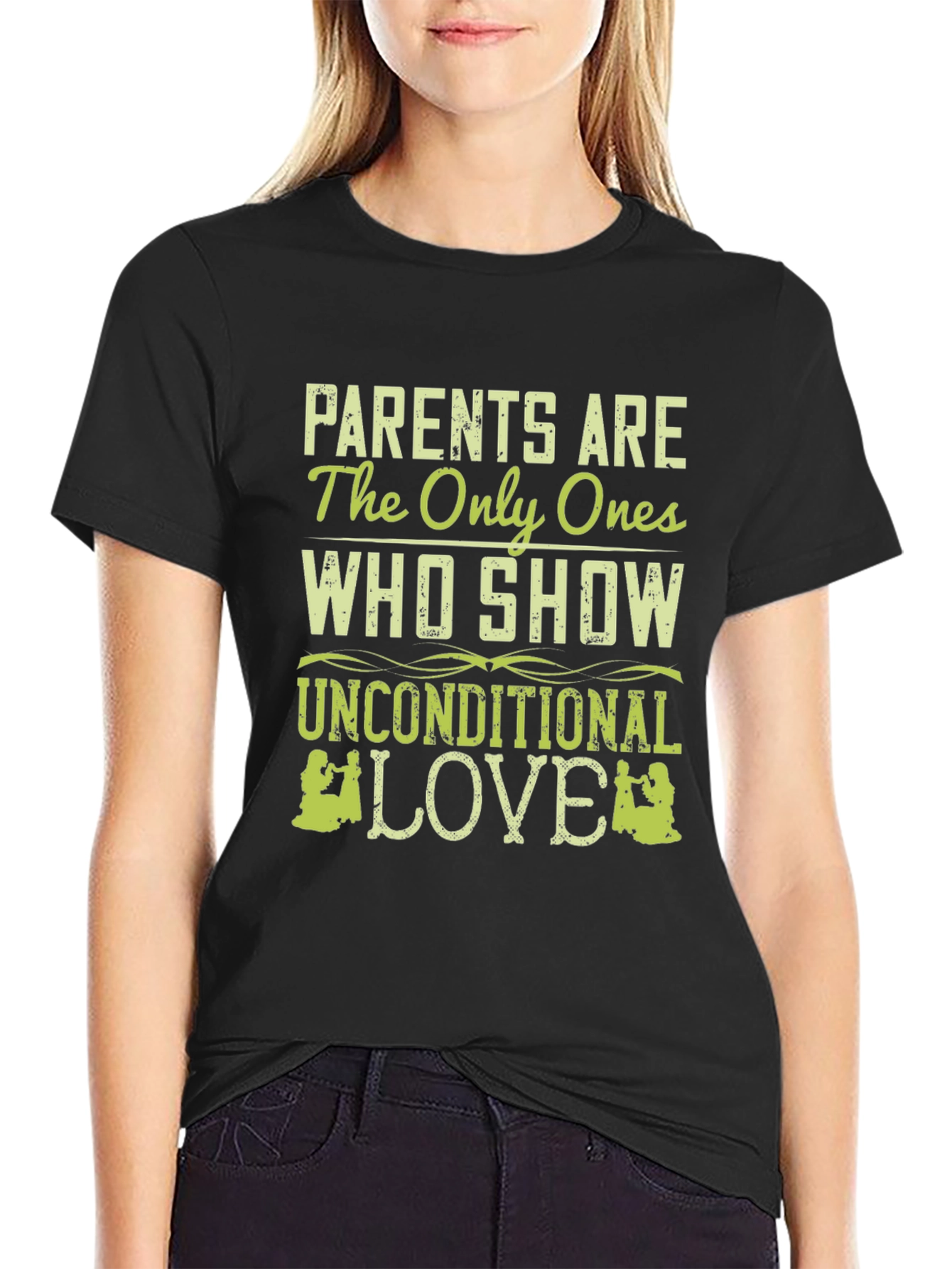 Parents Unconditional Love Black Tee