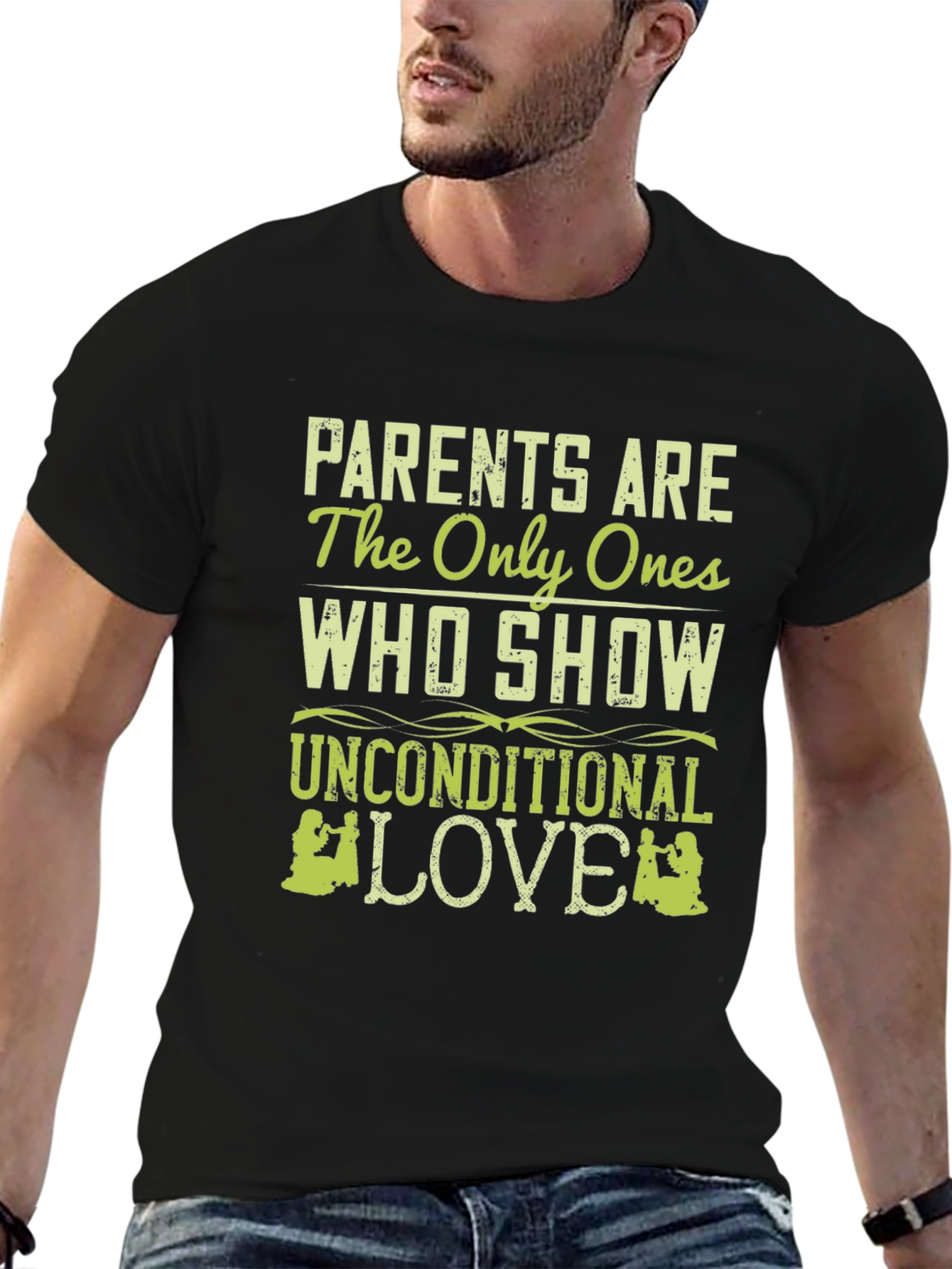 Parents Unconditional Love Black Tee