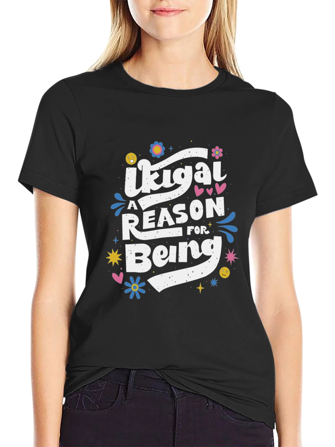 Ikigai Reason For Being Graphic T-Shirt - Black