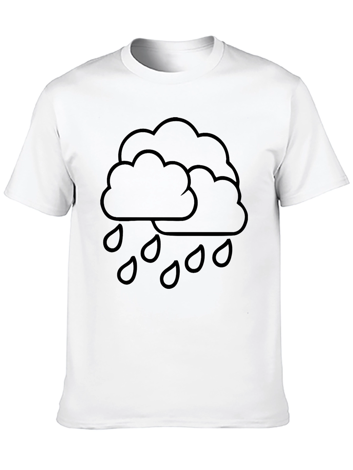 Rain Cloud Graphic Black T-Shirt
