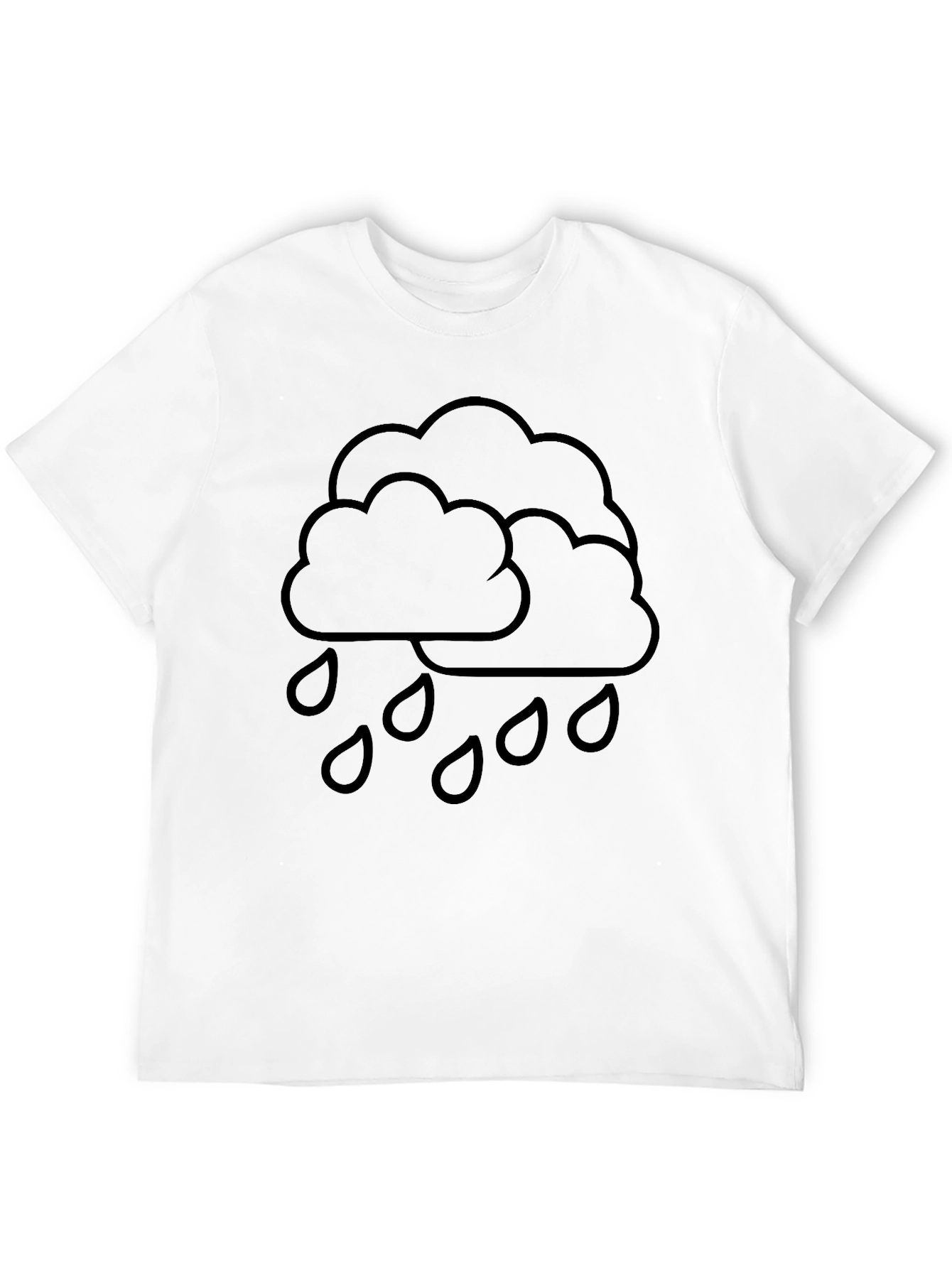 Rain Cloud Graphic Black T-Shirt