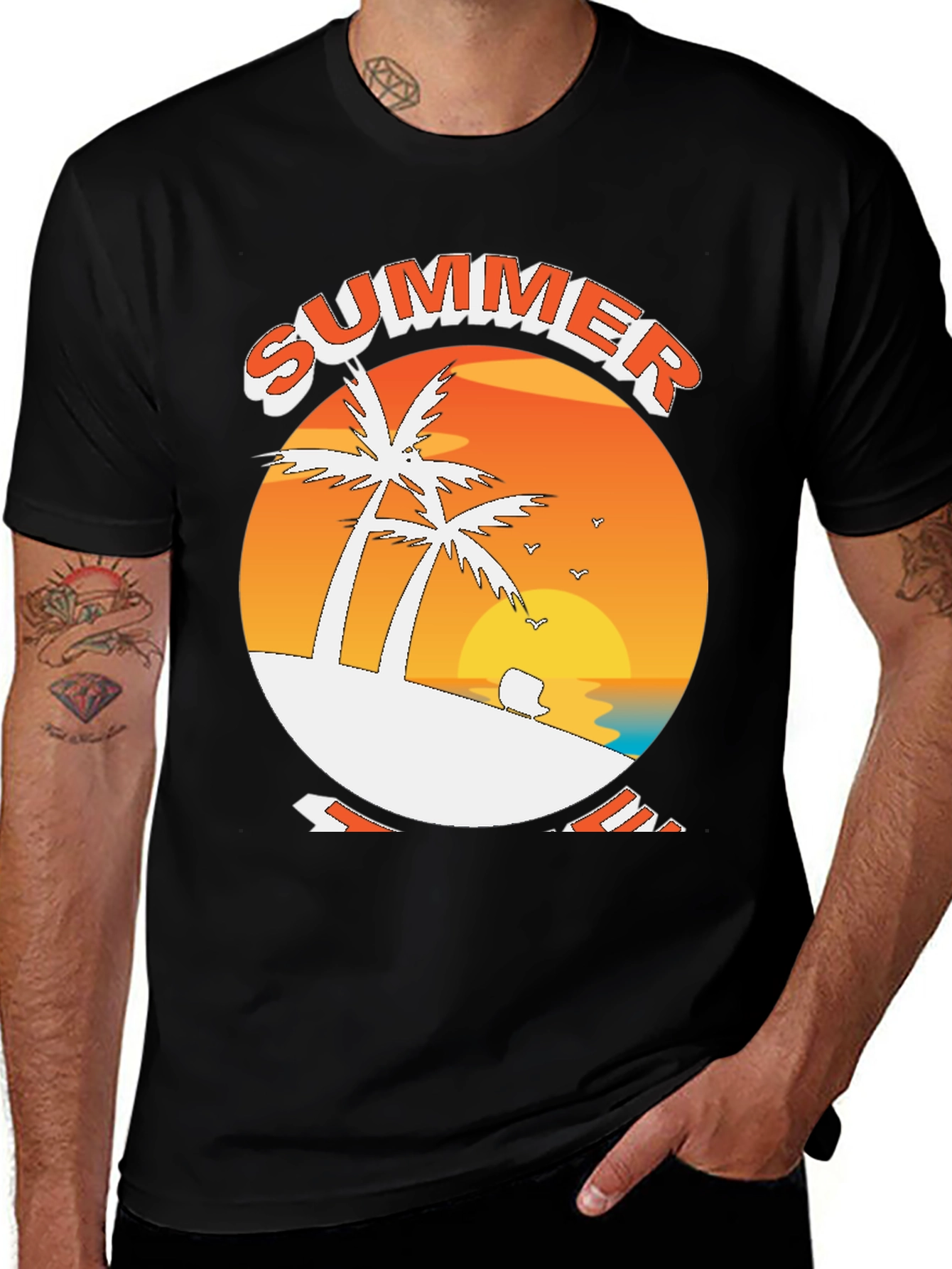 Summer Beach Palm Tree T-Shirt