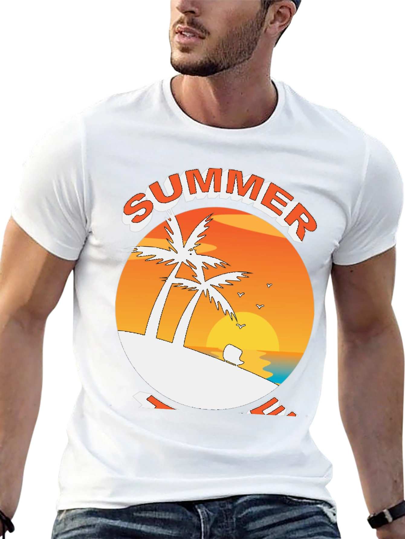 Summer Beach Palm Tree T-Shirt