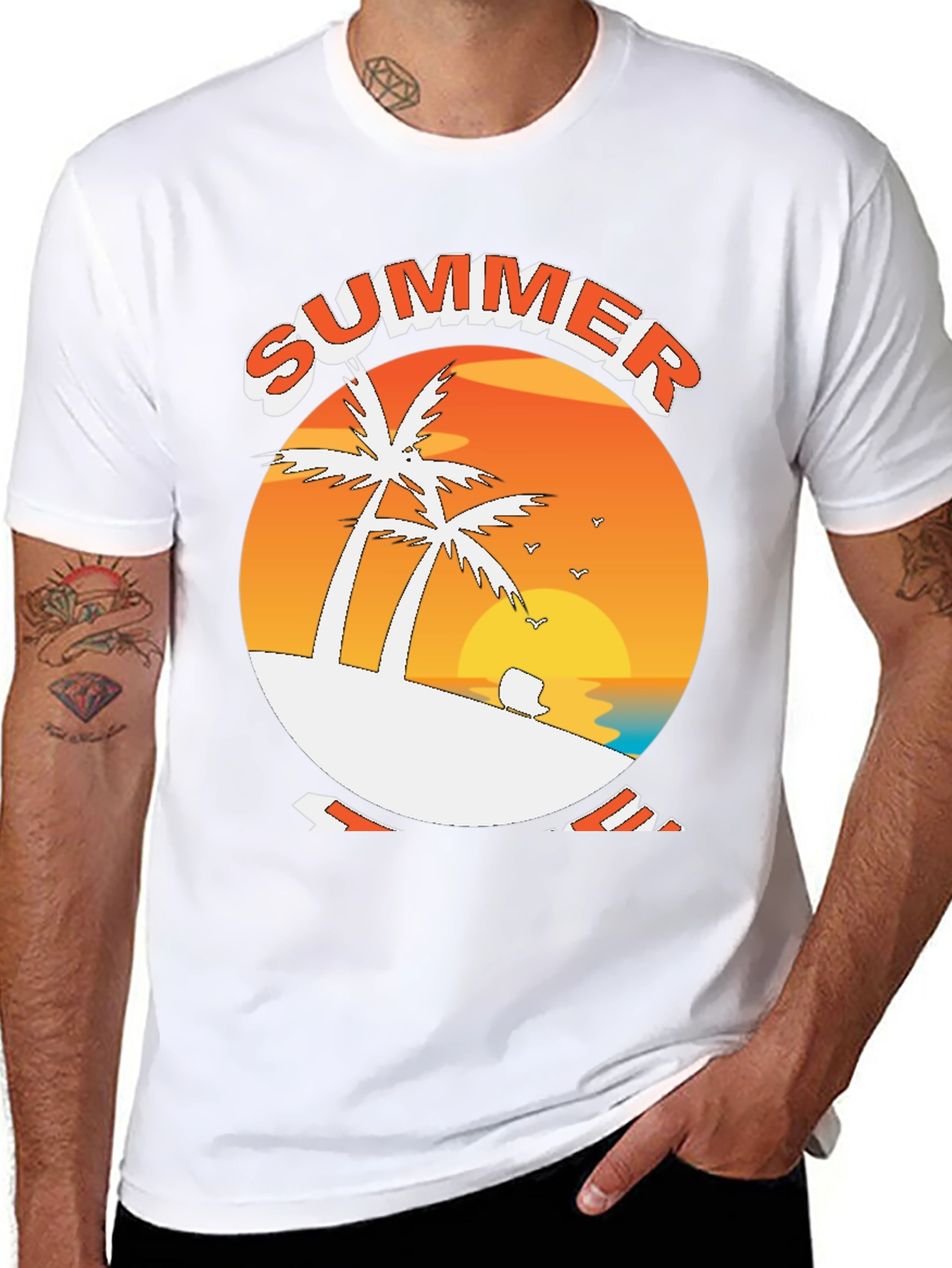 Summer Beach Palm Tree T-Shirt