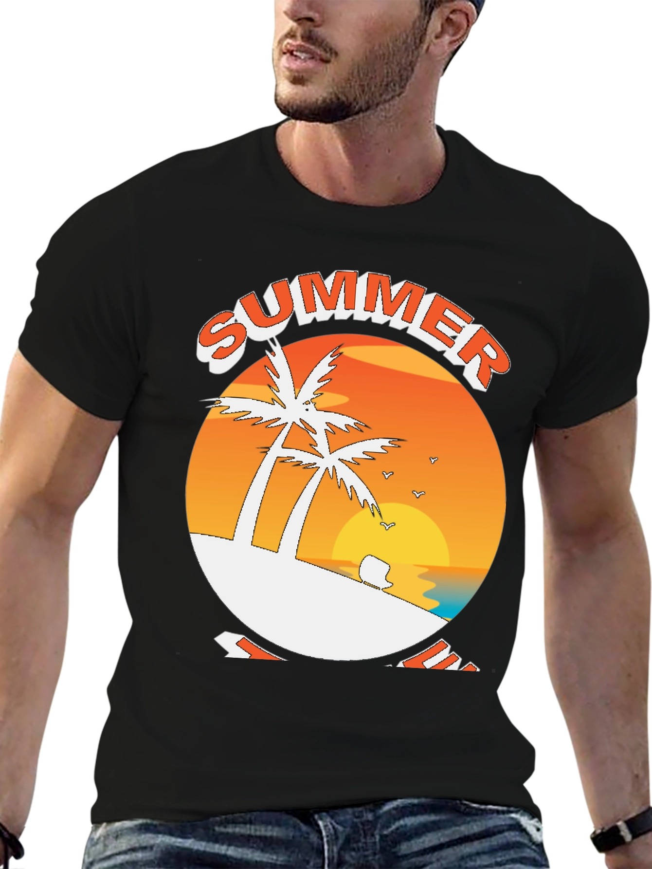 Summer Beach Palm Tree T-Shirt