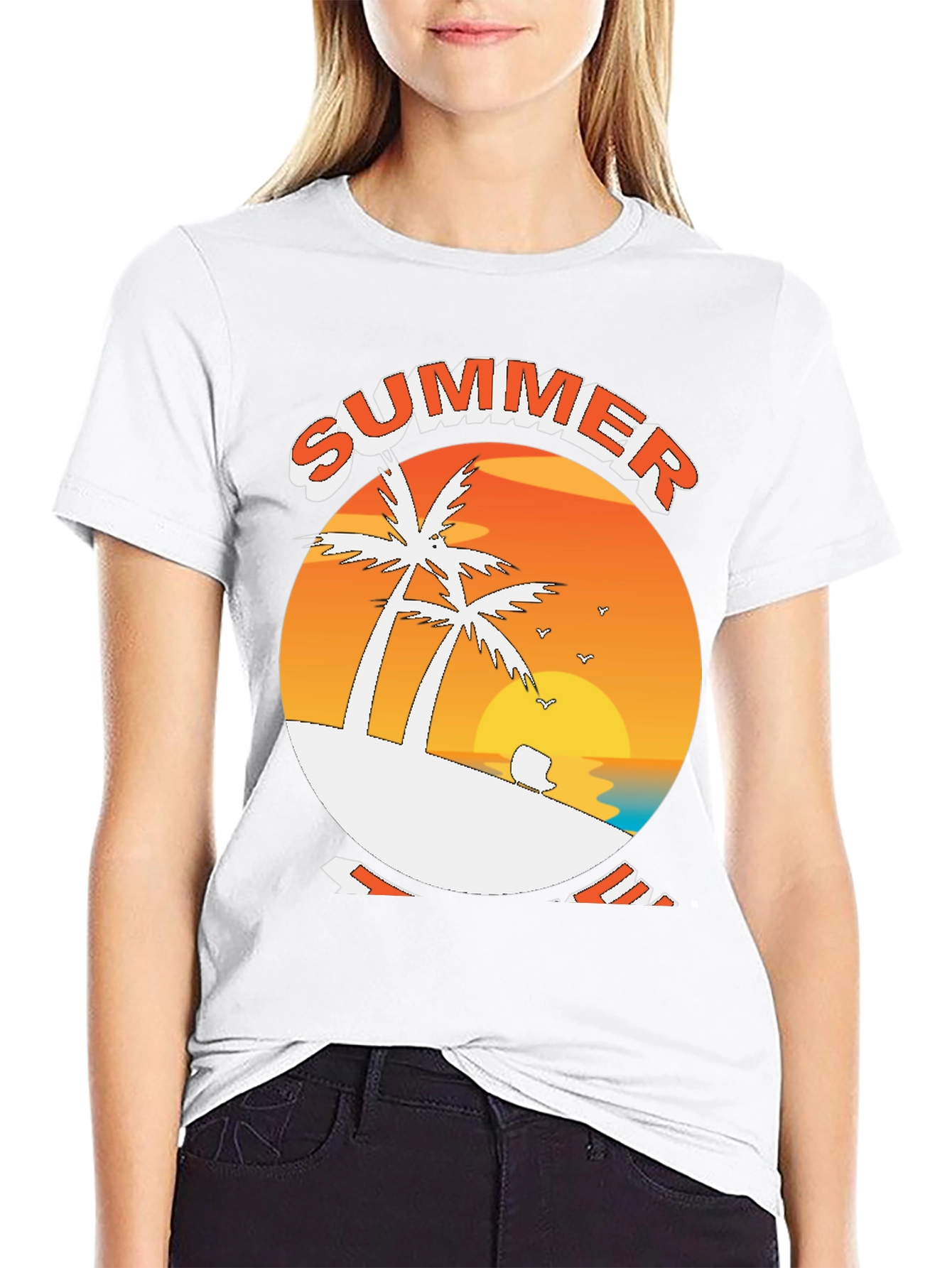 Summer Beach Palm Tree T-Shirt