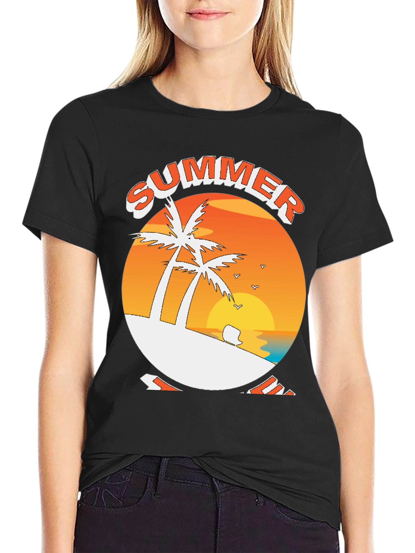 Summer Beach Palm Tree T-Shirt