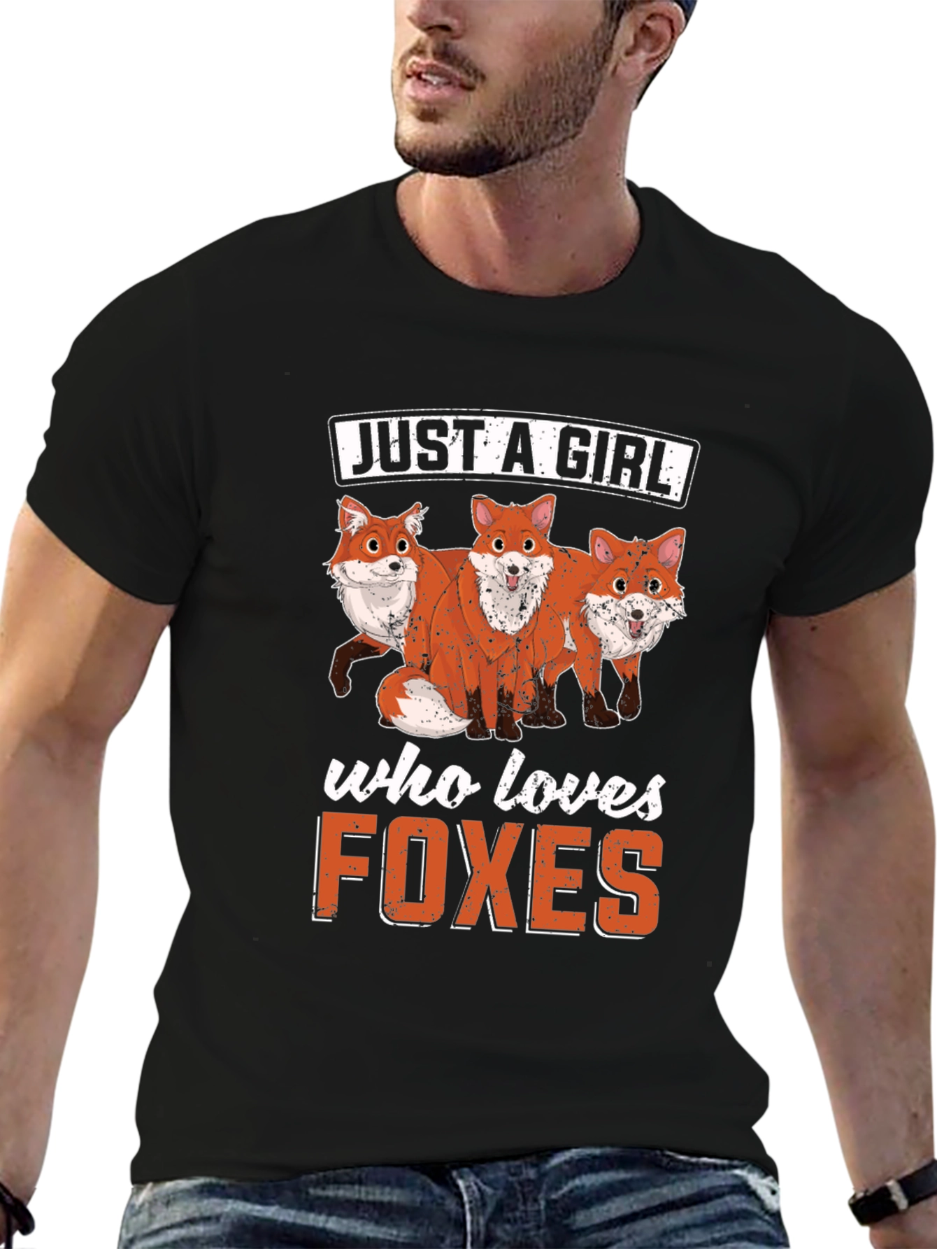 Just A Girl Who Loves Foxes Graphic T-Shirt