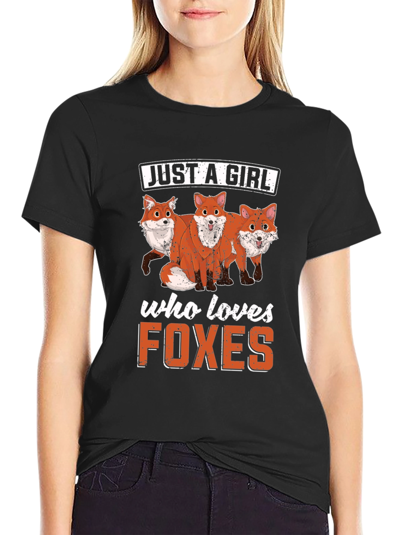 Just A Girl Who Loves Foxes Graphic T-Shirt