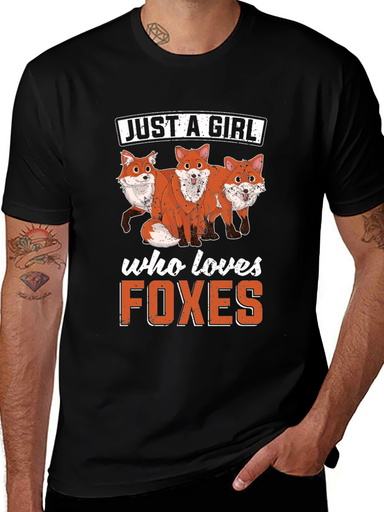 Just A Girl Who Loves Foxes Graphic T-Shirt
