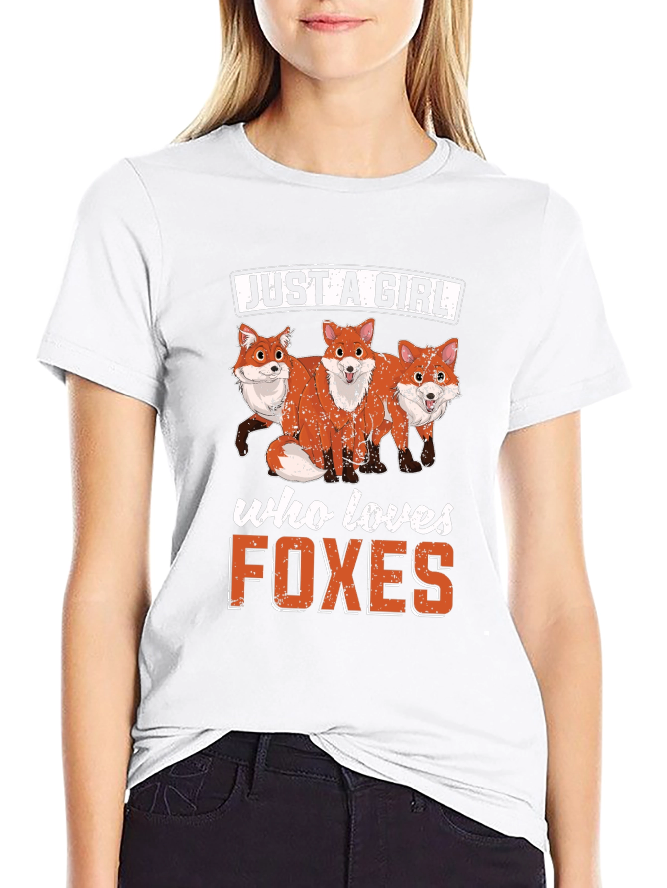 Just A Girl Who Loves Foxes Graphic T-Shirt