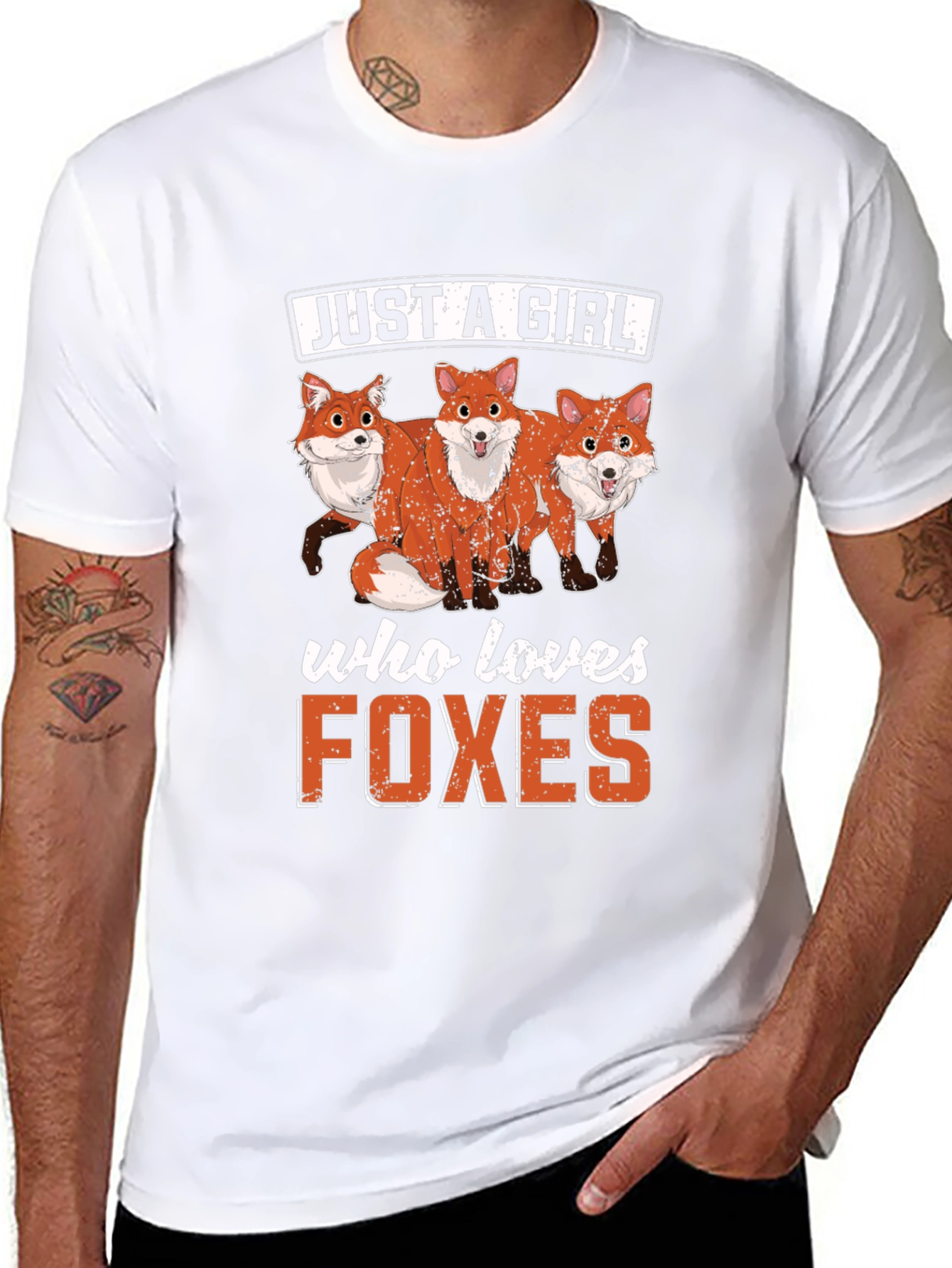 Just A Girl Who Loves Foxes Graphic T-Shirt