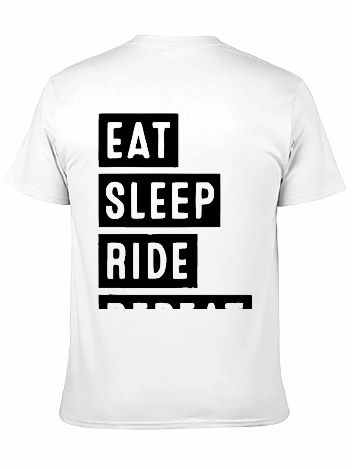 Eat Sleep Ride Repeat Black Graphic Tee