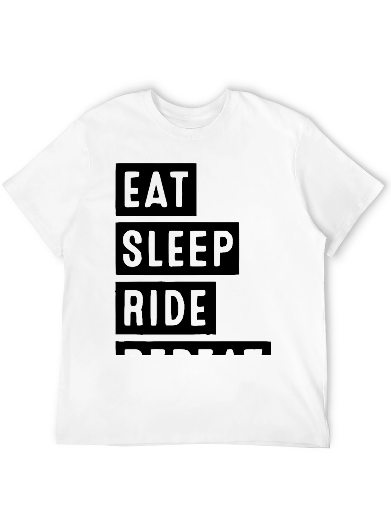 Eat Sleep Ride Repeat Black Graphic Tee