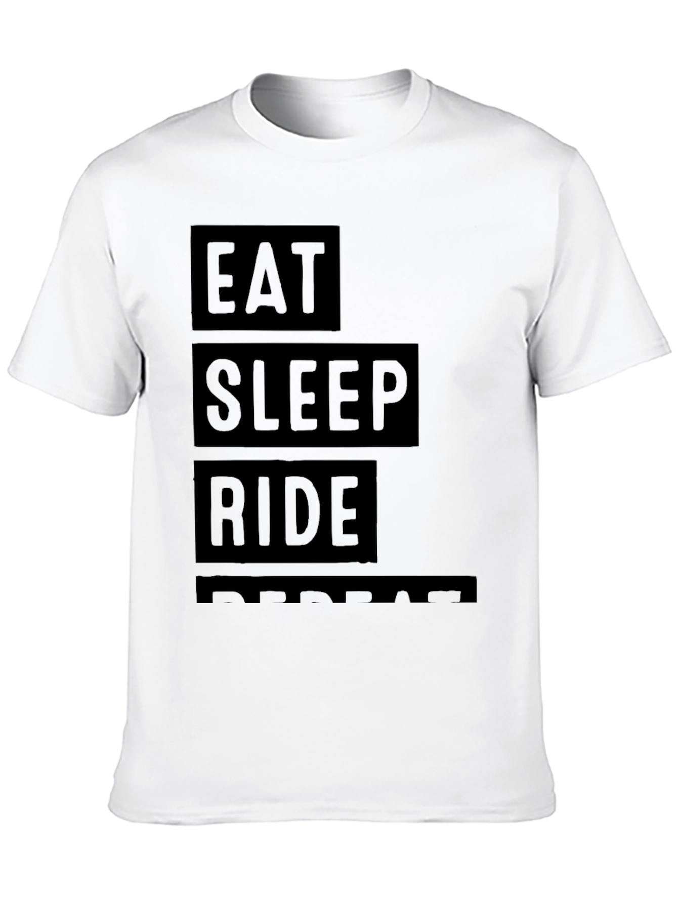Eat Sleep Ride Repeat Black Graphic Tee
