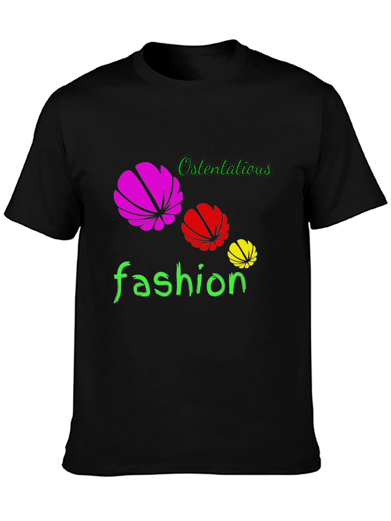 Ostentatious Fashion Black T-Shirt