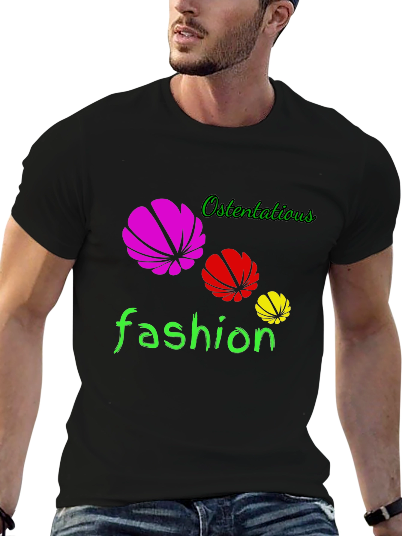 Ostentatious Fashion Black T-Shirt