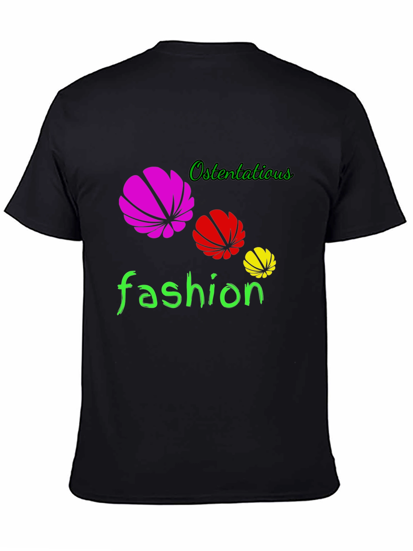 Ostentatious Fashion Black T-Shirt