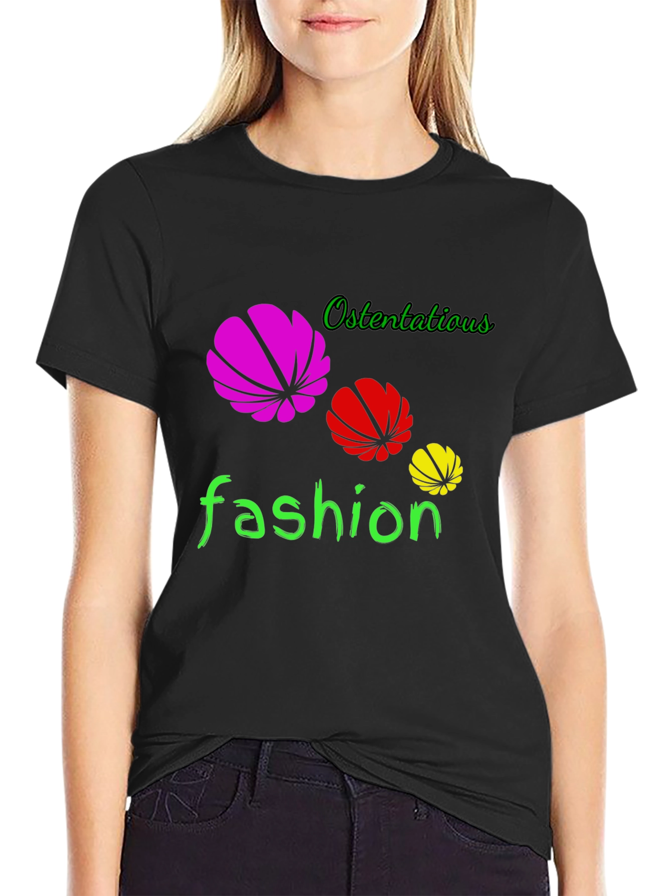 Ostentatious Fashion Black T-Shirt