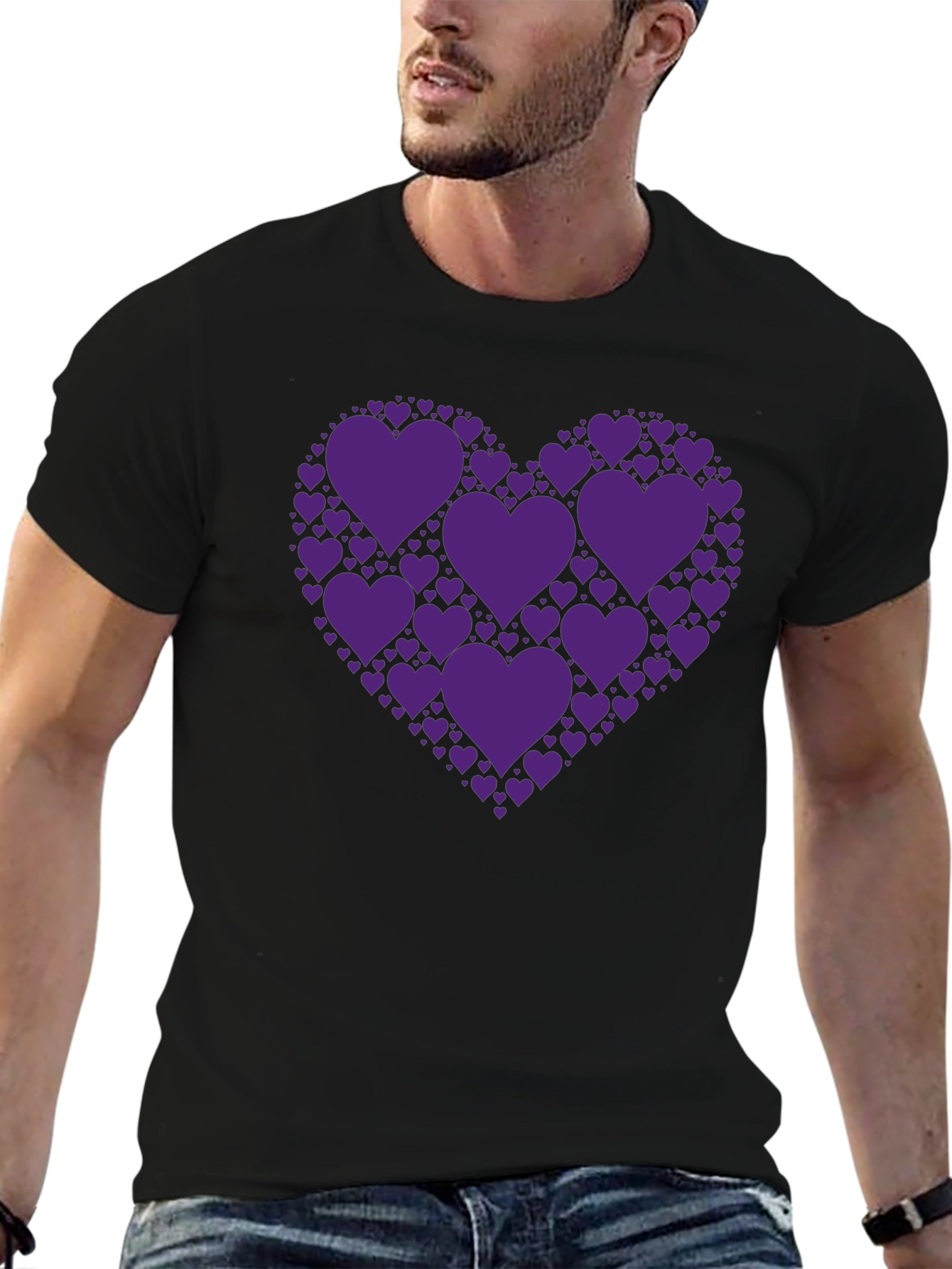 Heart of Hearts Black T-Shirt