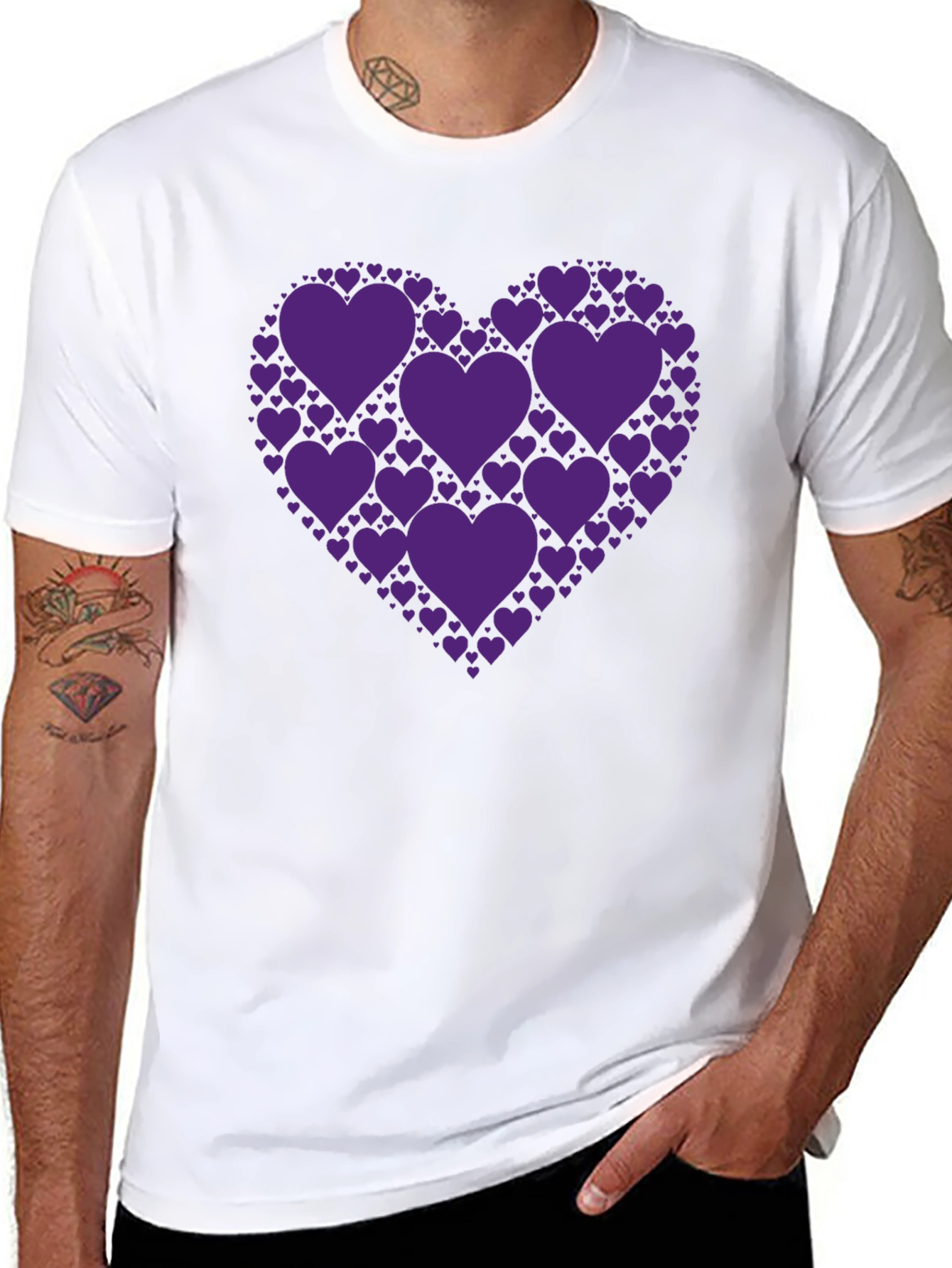 Heart of Hearts Black T-Shirt