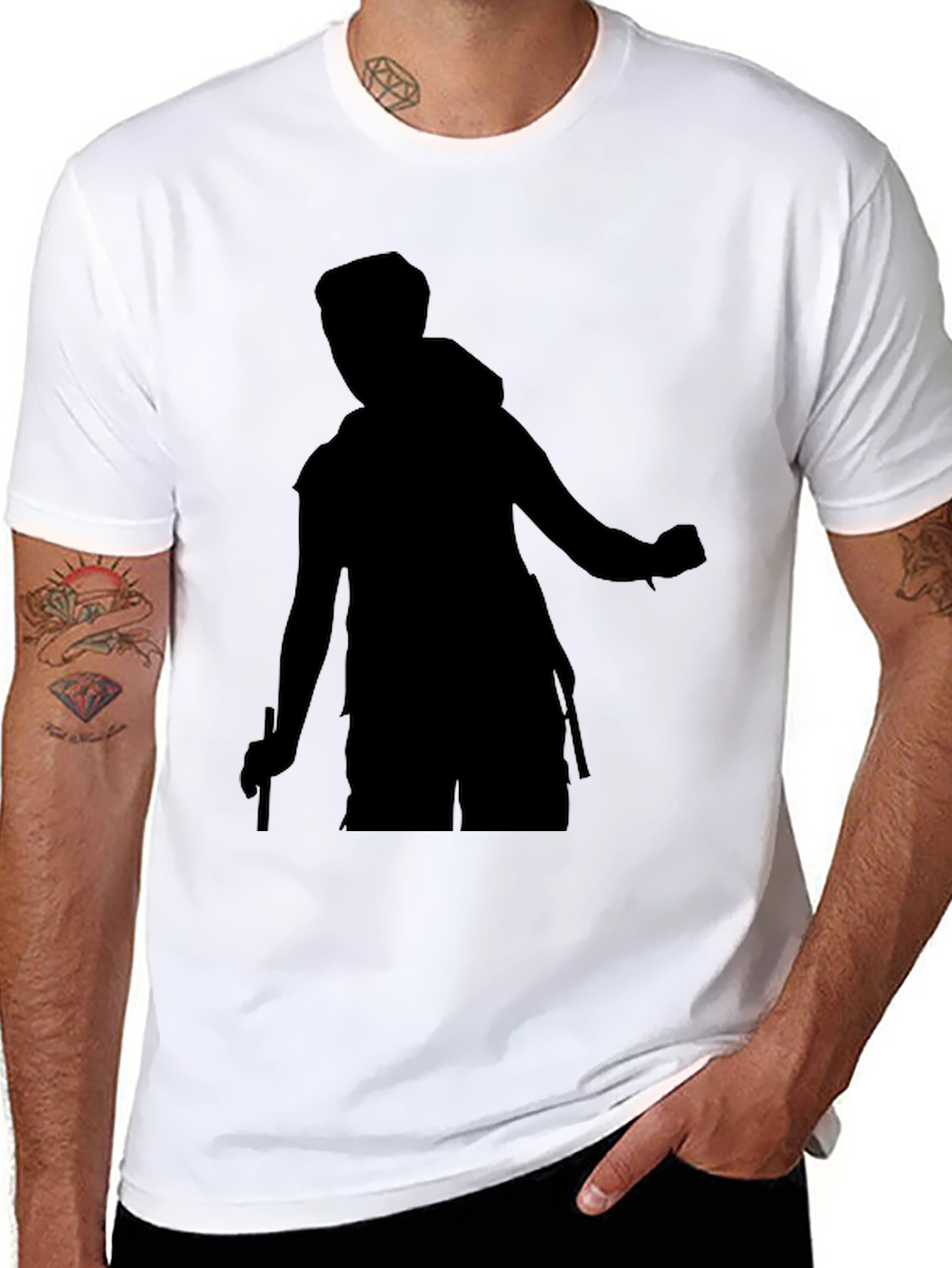 Black Silhouette Hiker T-Shirt
