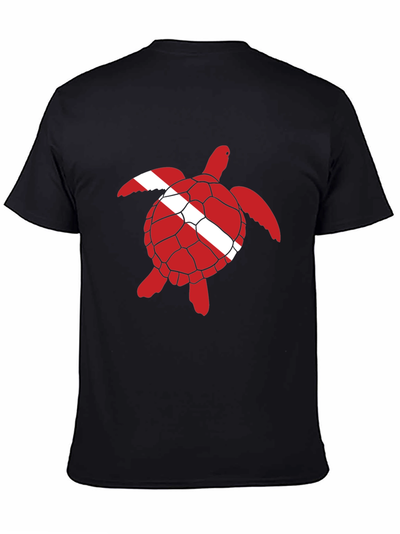 Diving Turtle Black T-Shirt