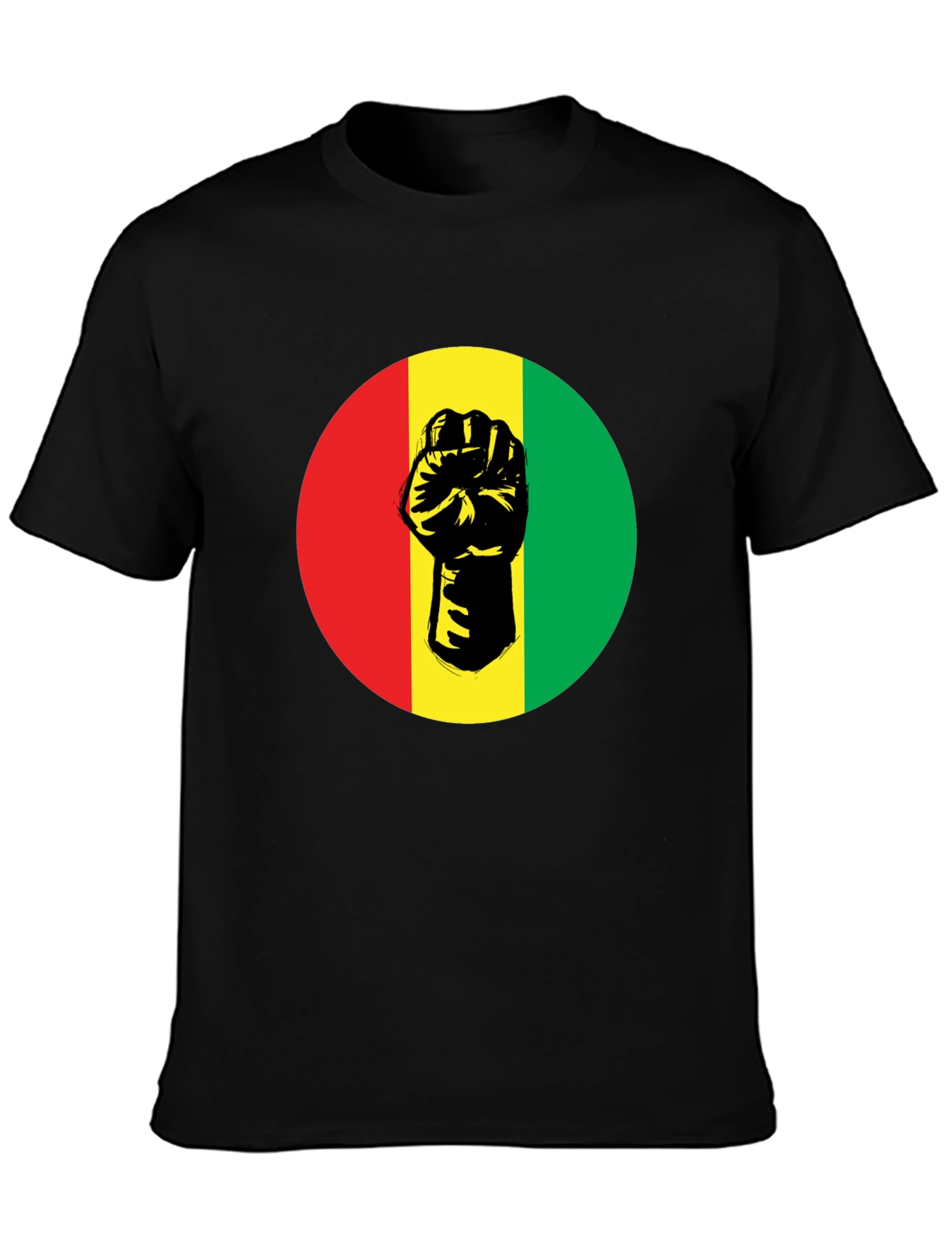Pan-African Fist Graphic Tee - Black
