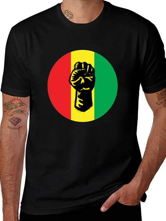Pan-African Fist Graphic Tee - Black