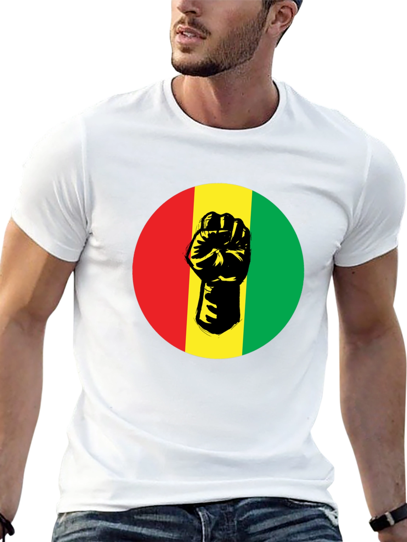 Pan-African Fist Graphic Tee - Black