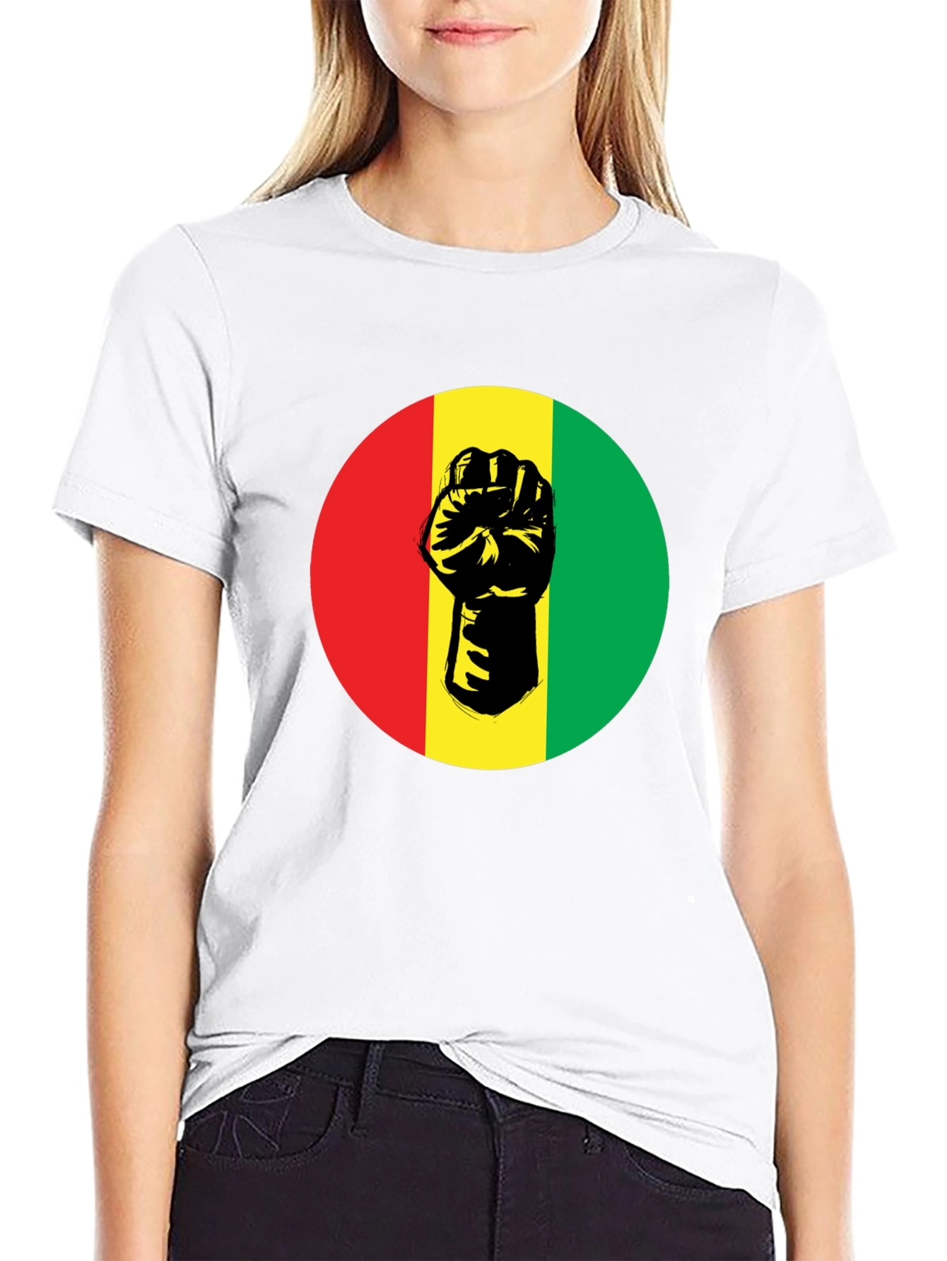Pan-African Fist Graphic Tee - Black