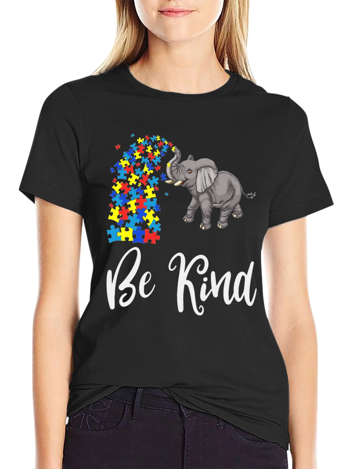 Be Kind Elephant Autism Awareness T-Shirt