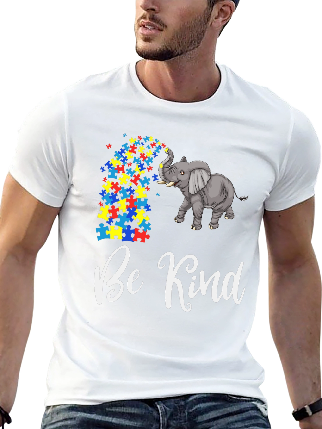 Be Kind Elephant Autism Awareness T-Shirt
