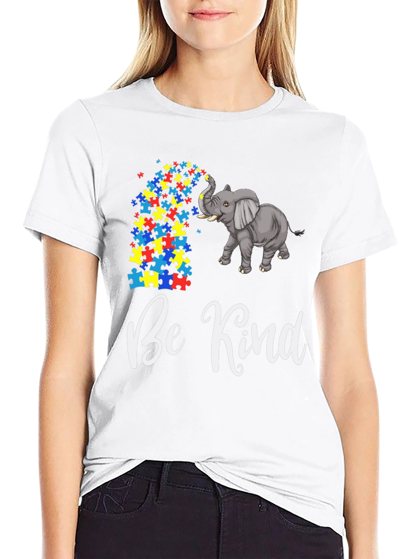 Be Kind Elephant Autism Awareness T-Shirt
