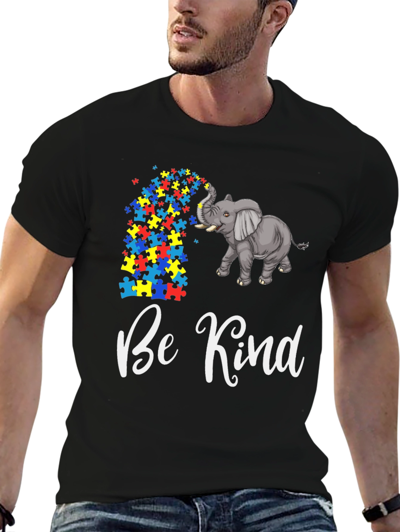 Be Kind Elephant Autism Awareness T-Shirt